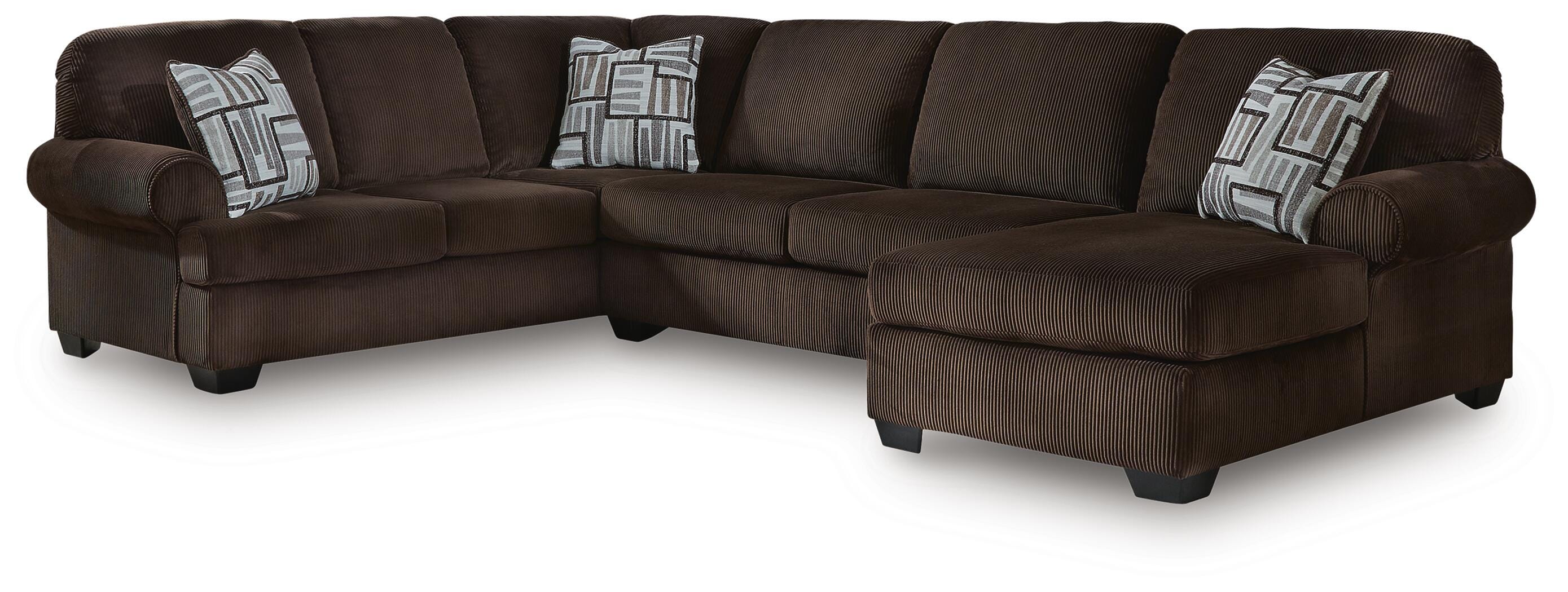 Landsings 3-Piece Sectional with Chaise, Chocolate, large