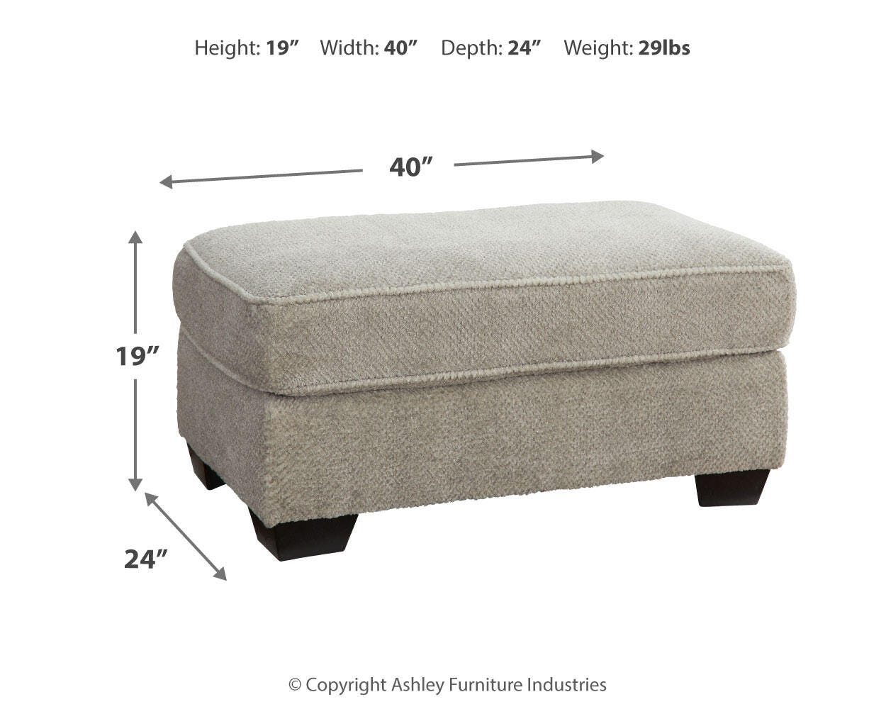 Discota Ottoman | Ashley