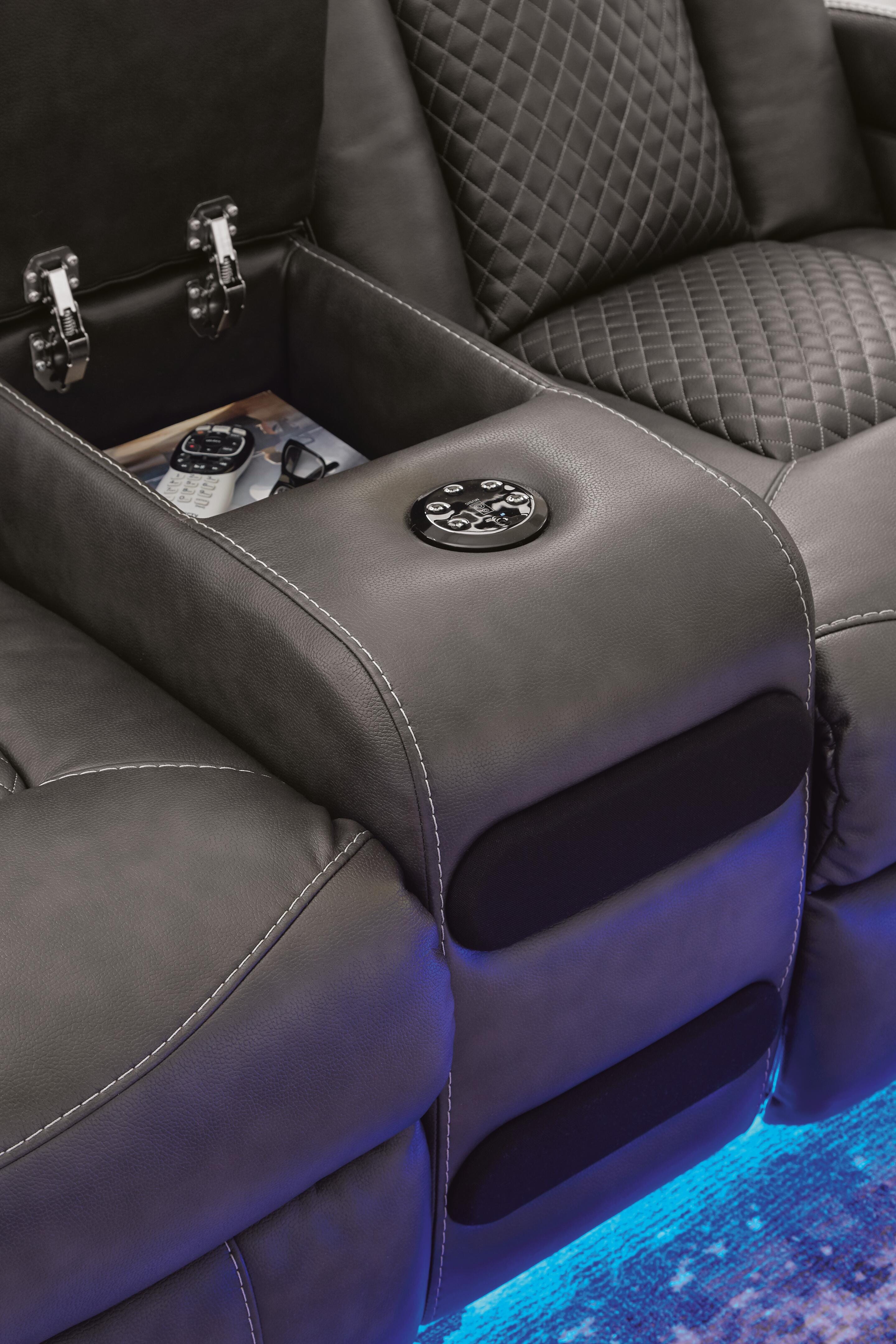 Fyne-Dyme Power Reclining Loveseat with Console - image 11