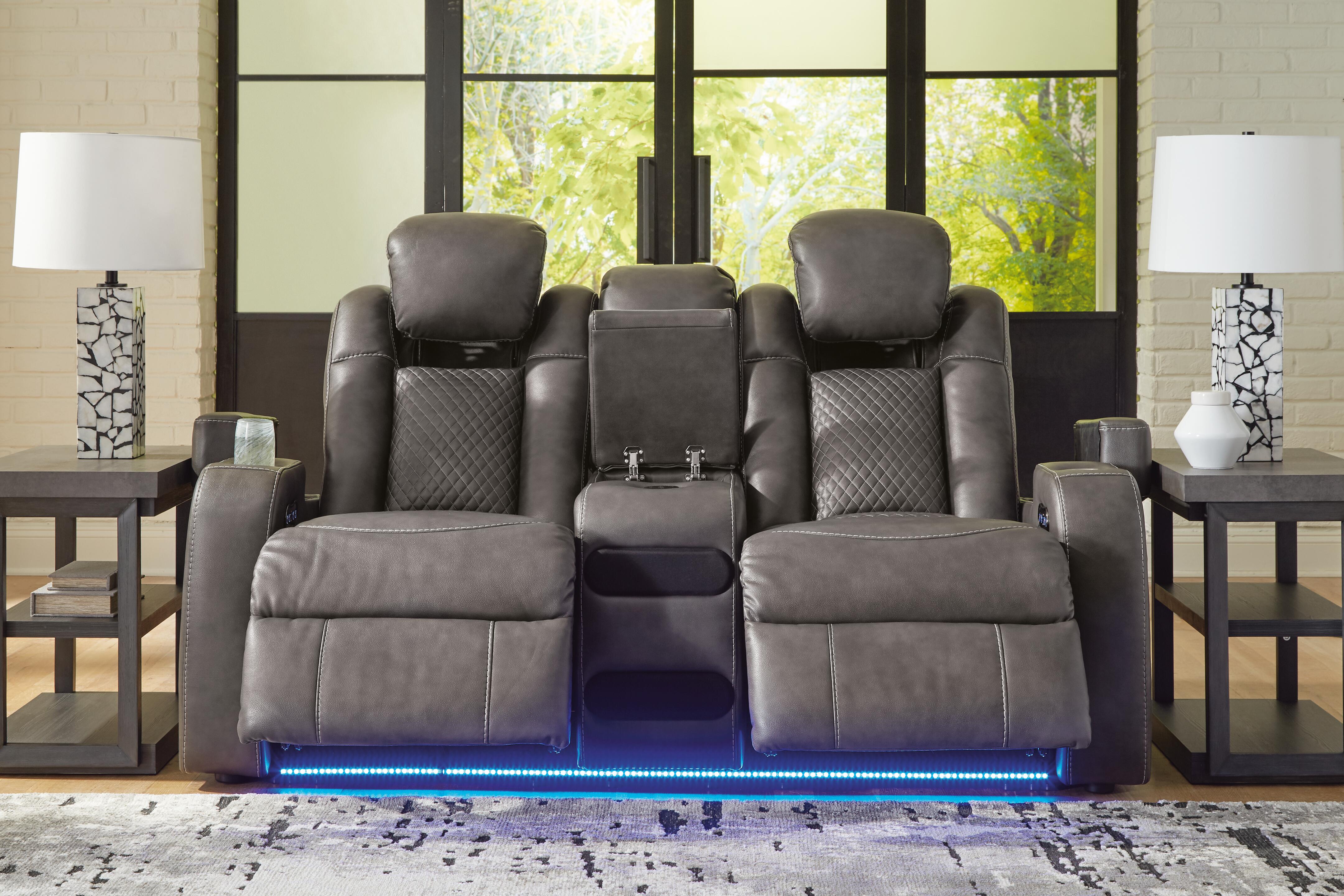 Fyne-Dyme Power Reclining Loveseat with Console - image 9