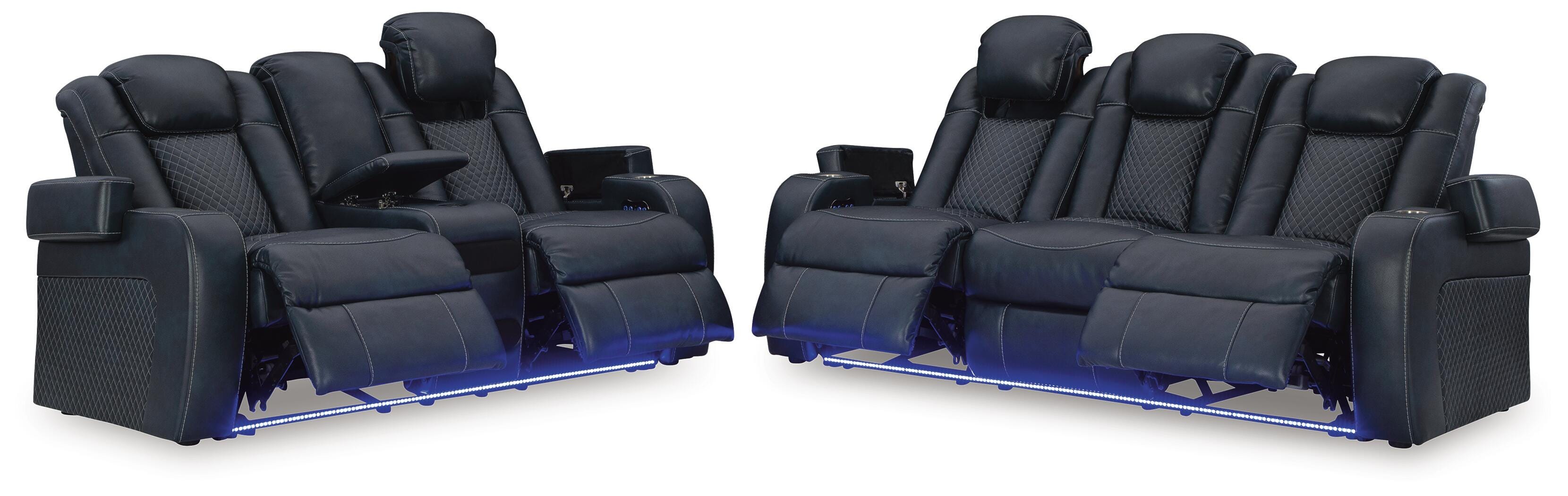 Fyne-Dyme Sofa and Loveseat, Sapphire, large