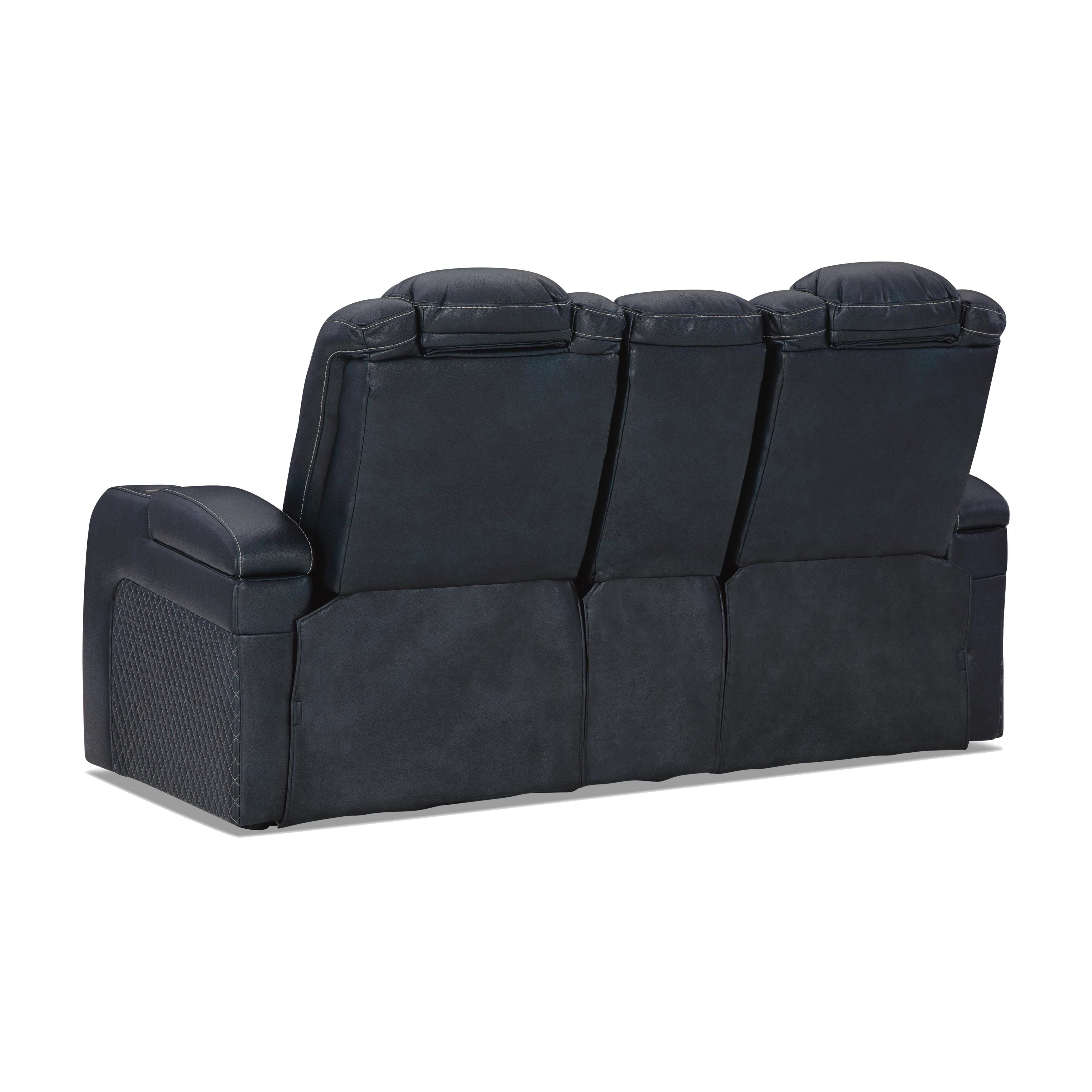 Fyne-Dyme Power Reclining Loveseat with Console, Sapphire, large