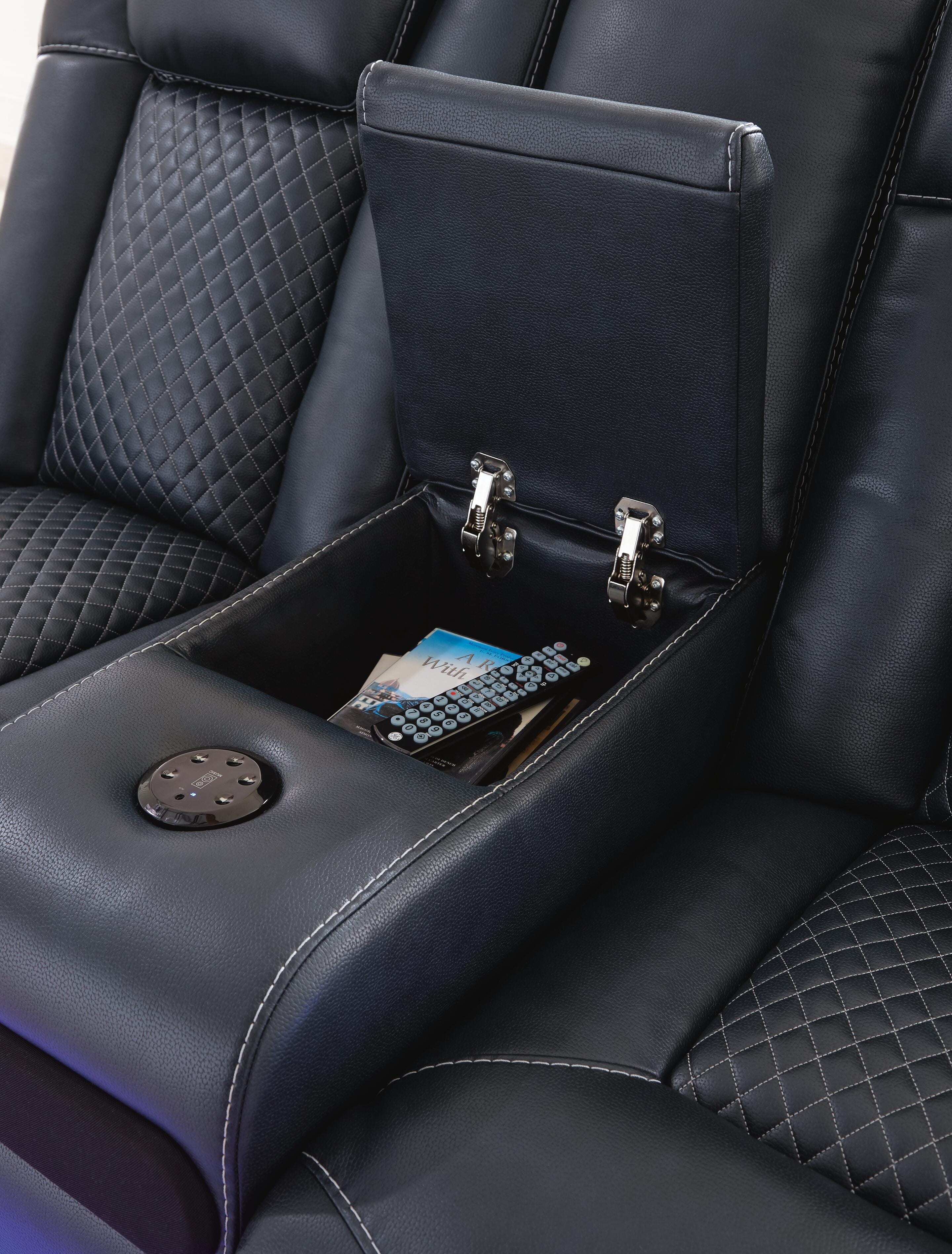 Fyne-Dyme Power Reclining Loveseat with Console - image 10