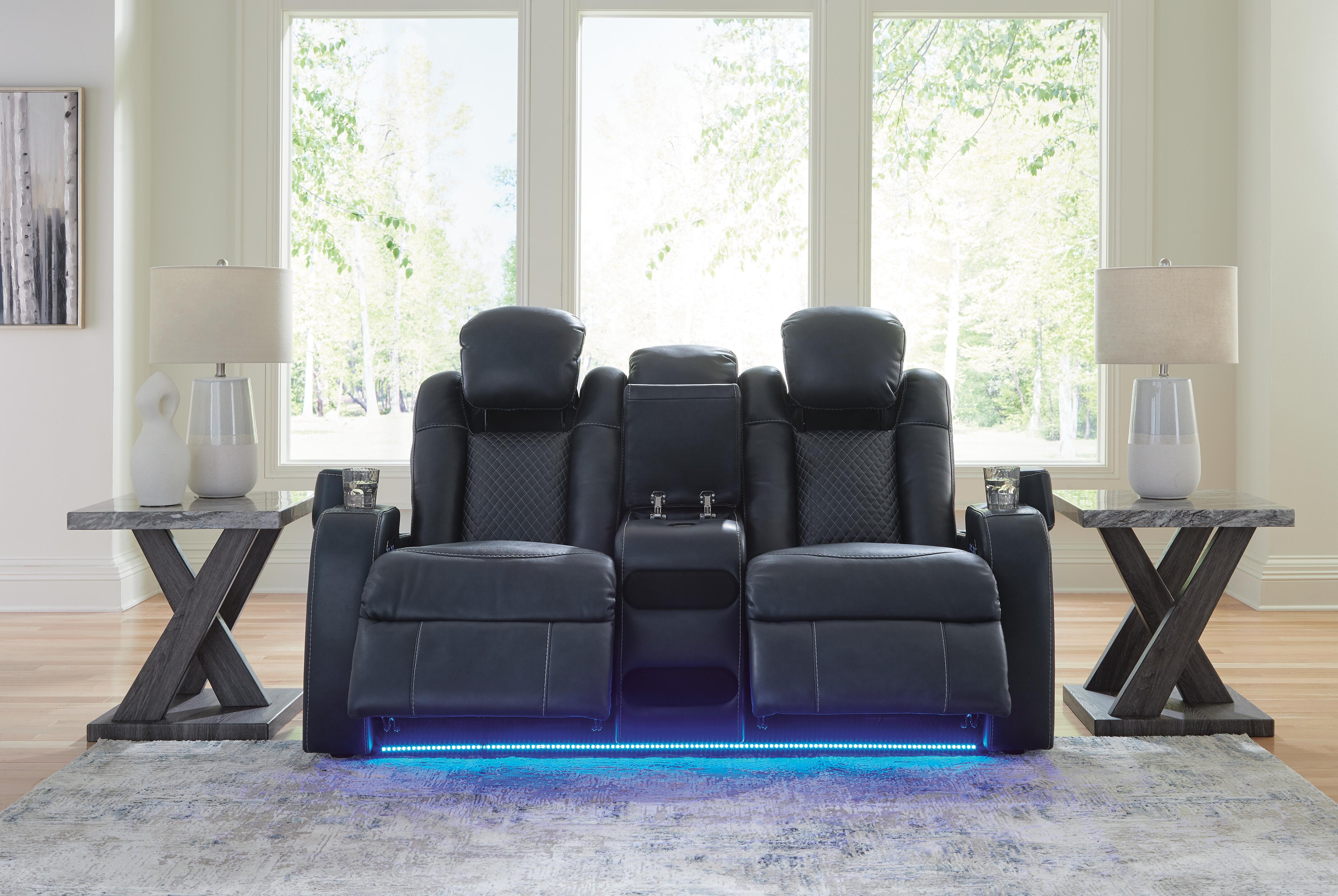 Fyne-Dyme Power Reclining Loveseat with Console - image 9