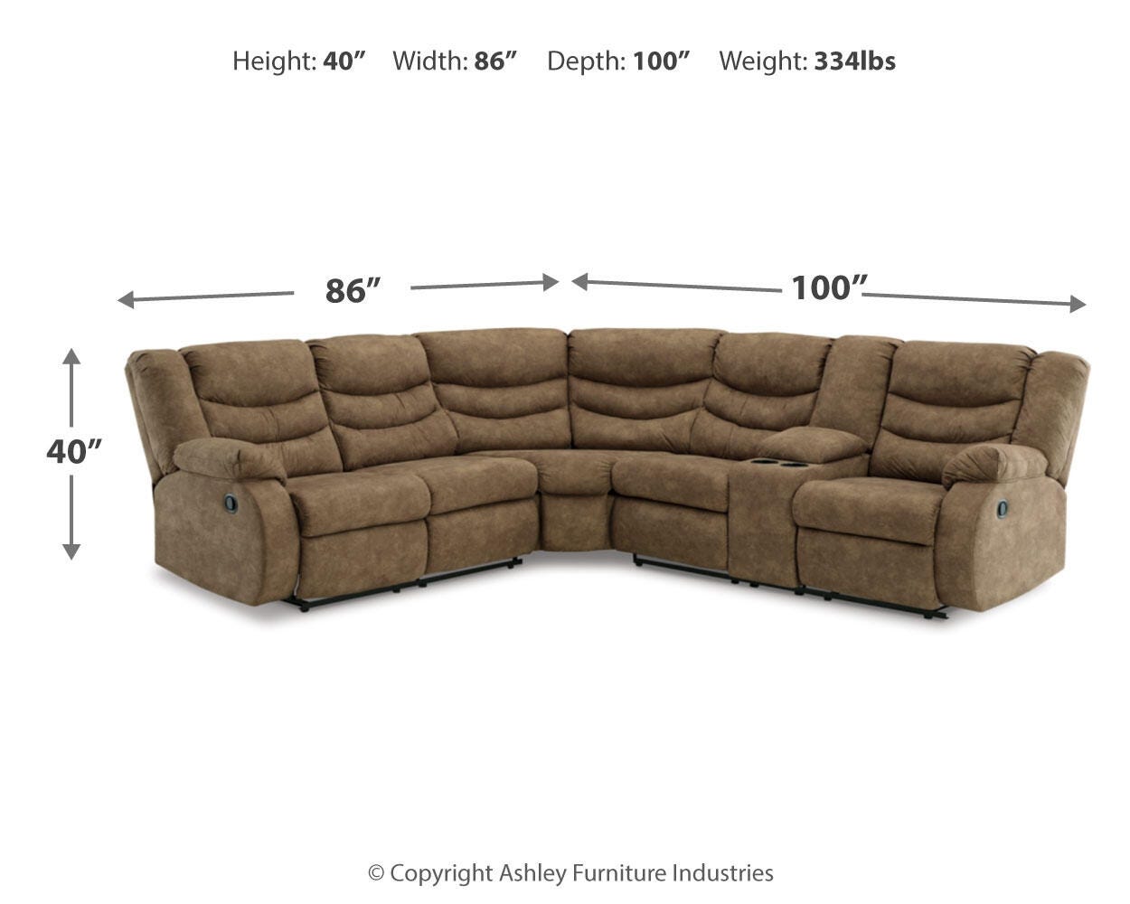 Partymate 2-Piece Reclining Sectional - image 4