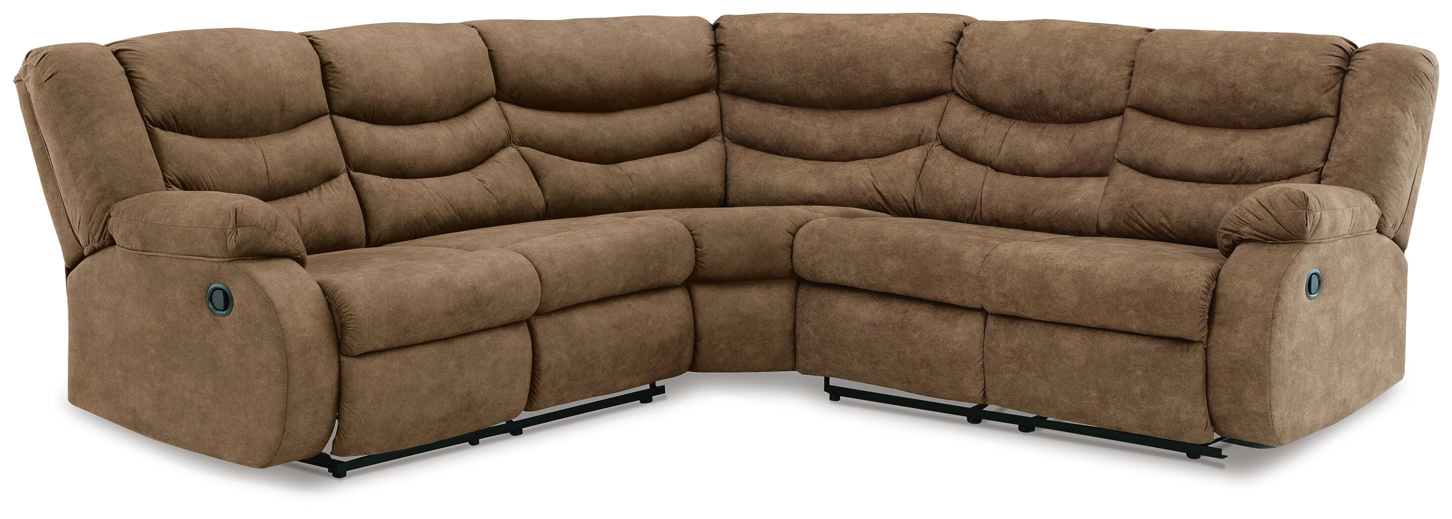 Partymate 2-Piece Reclining Sectional, Brindle, large