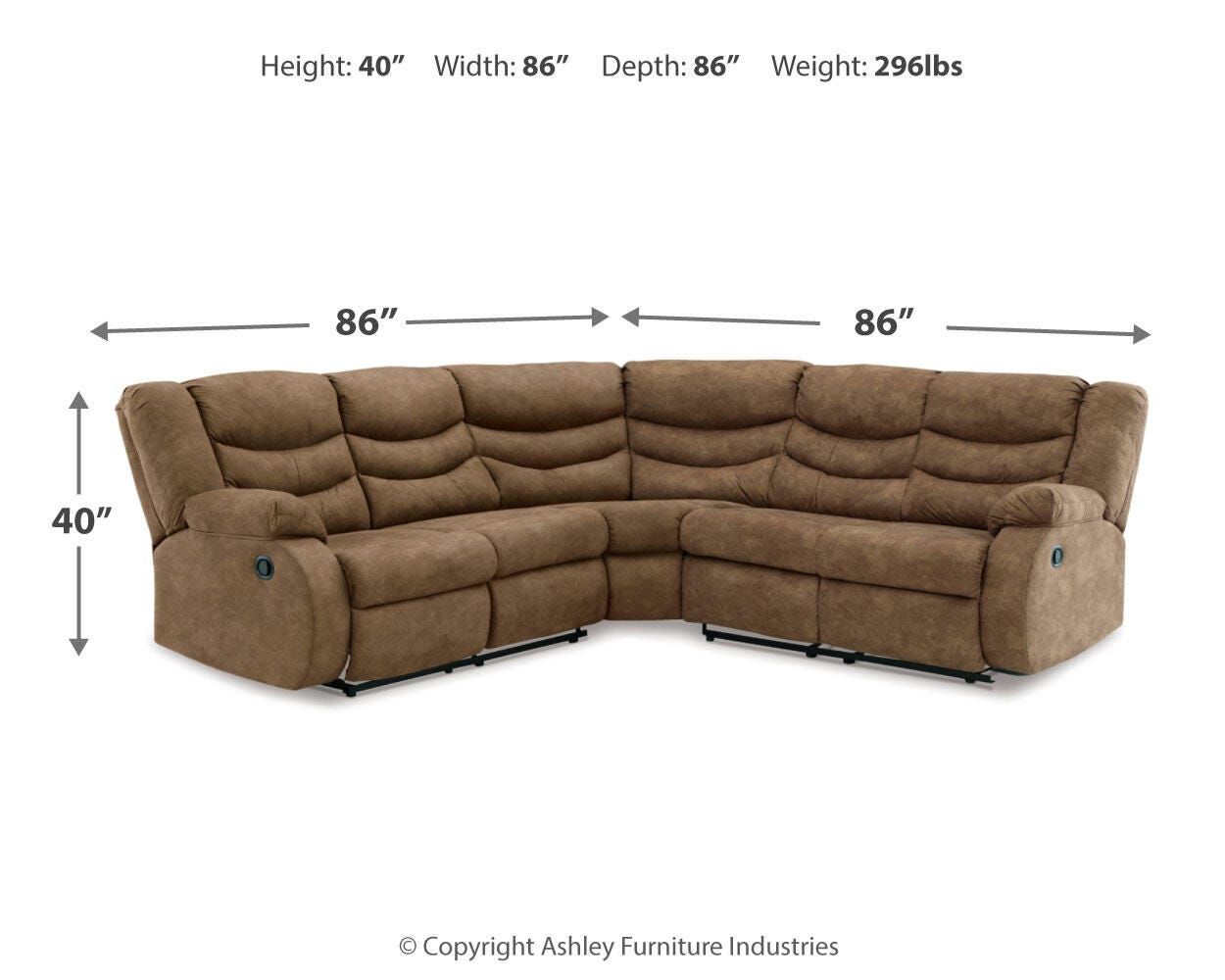 Partymate 2-Piece Reclining Sectional - image 4