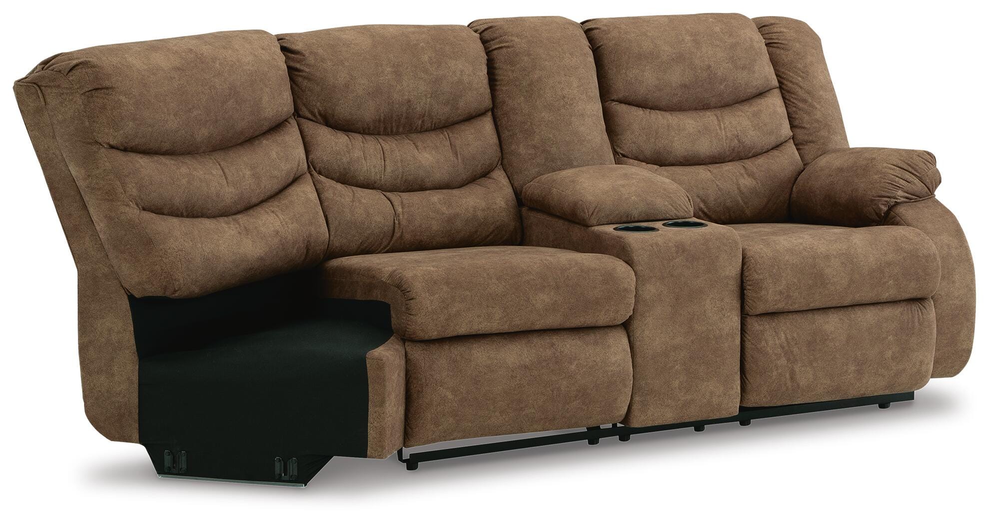 Partymate Right-Arm Facing Reclining Loveseat with Half Wedge Console - image 1