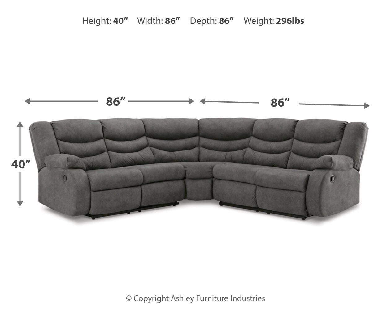 Partymate 2-Piece Reclining Sectional - image 4