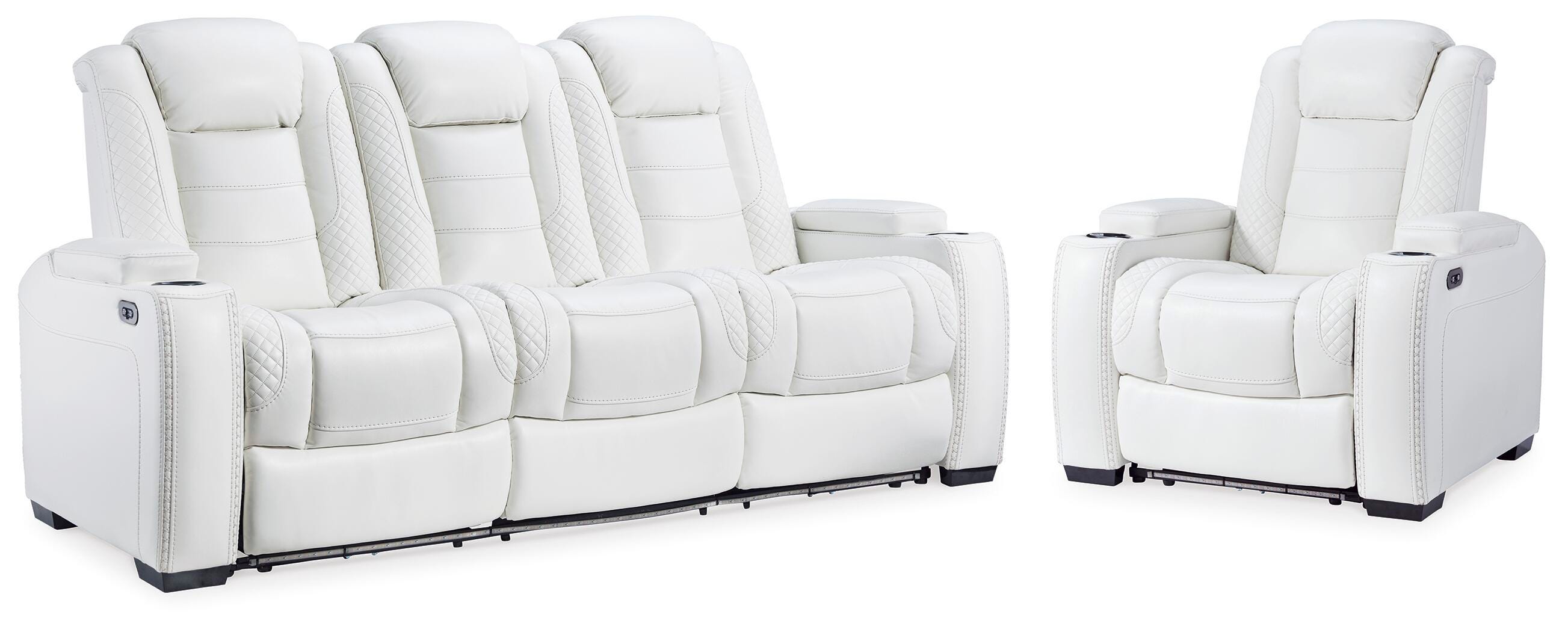 Party Time Power Reclining Sofa and Power Recliner - image 1