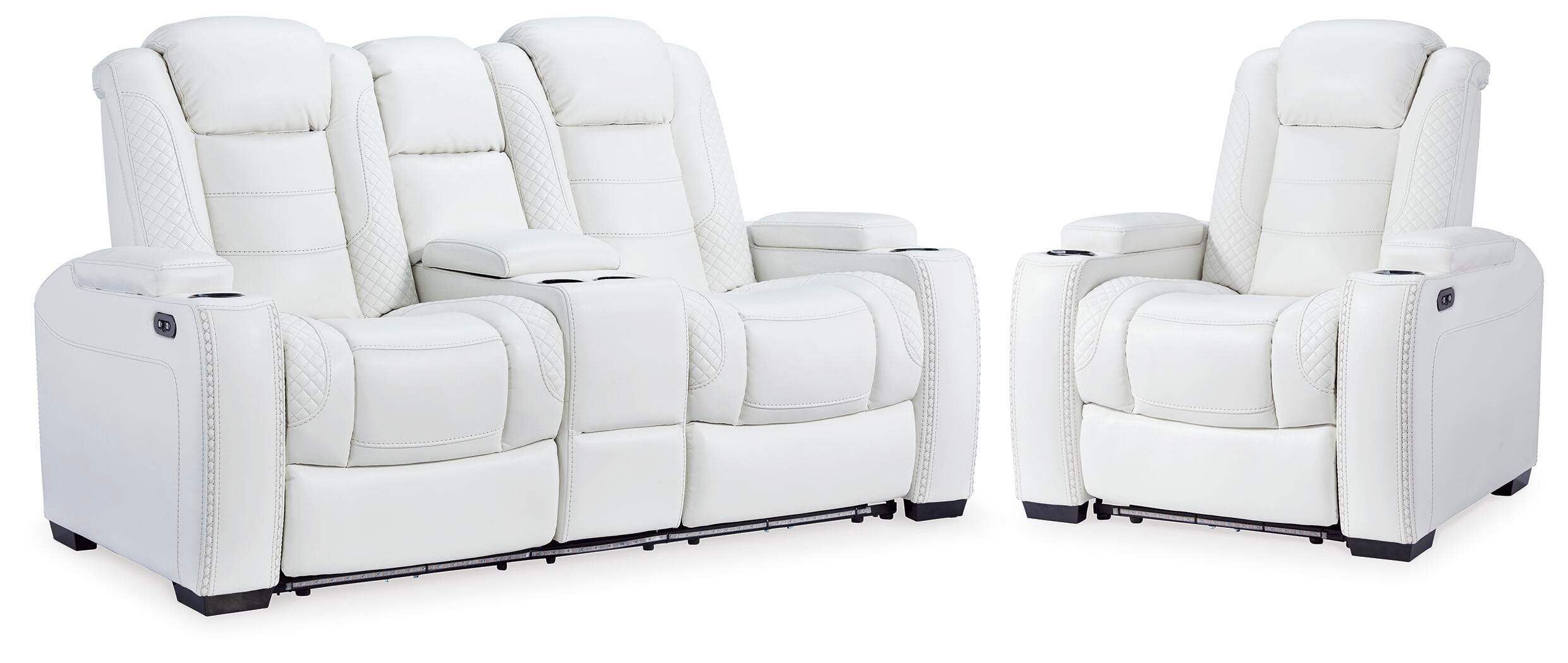 Party Time Power Reclining Loveseat and Power Recliner - image 1
