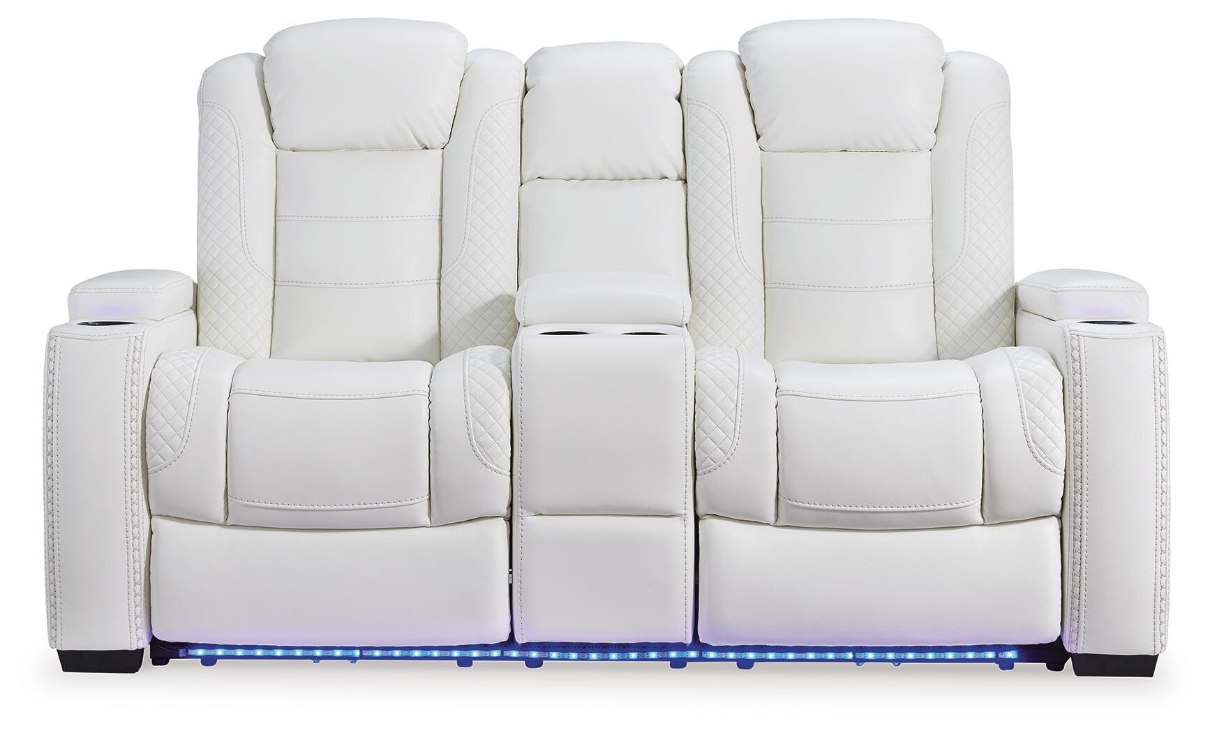 Party Time Dual Power Reclining Loveseat with Console | Ashley