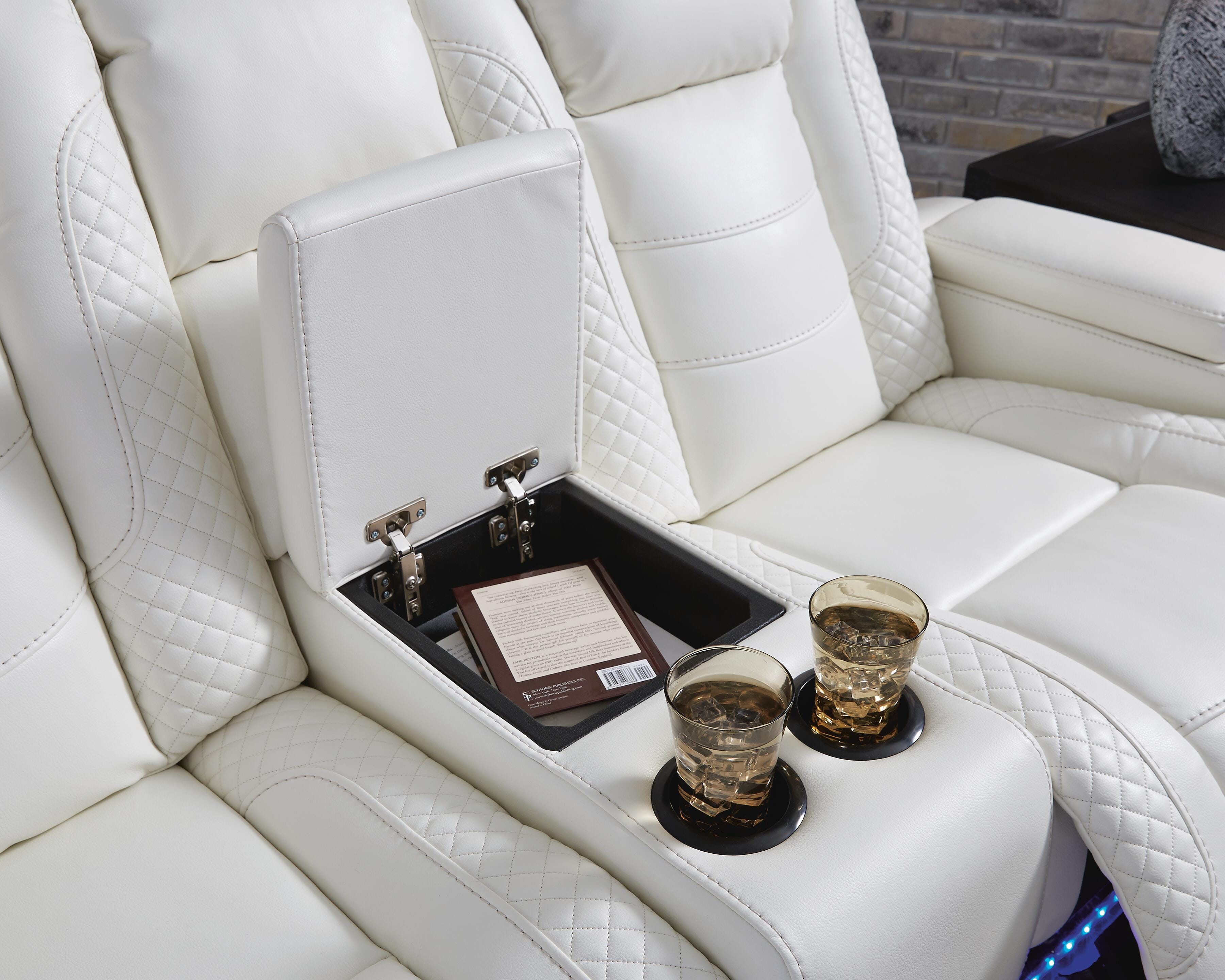 Party Time Power Reclining Loveseat with Console - image 12
