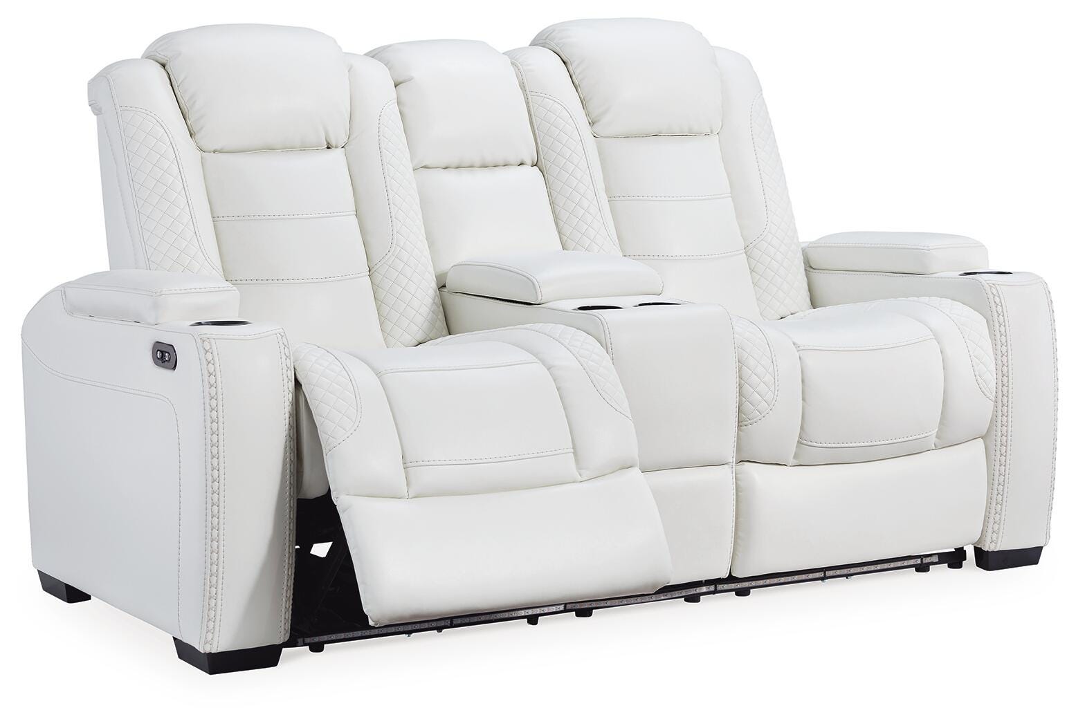 Party Time Dual Power Reclining Loveseat with Console | Ashley