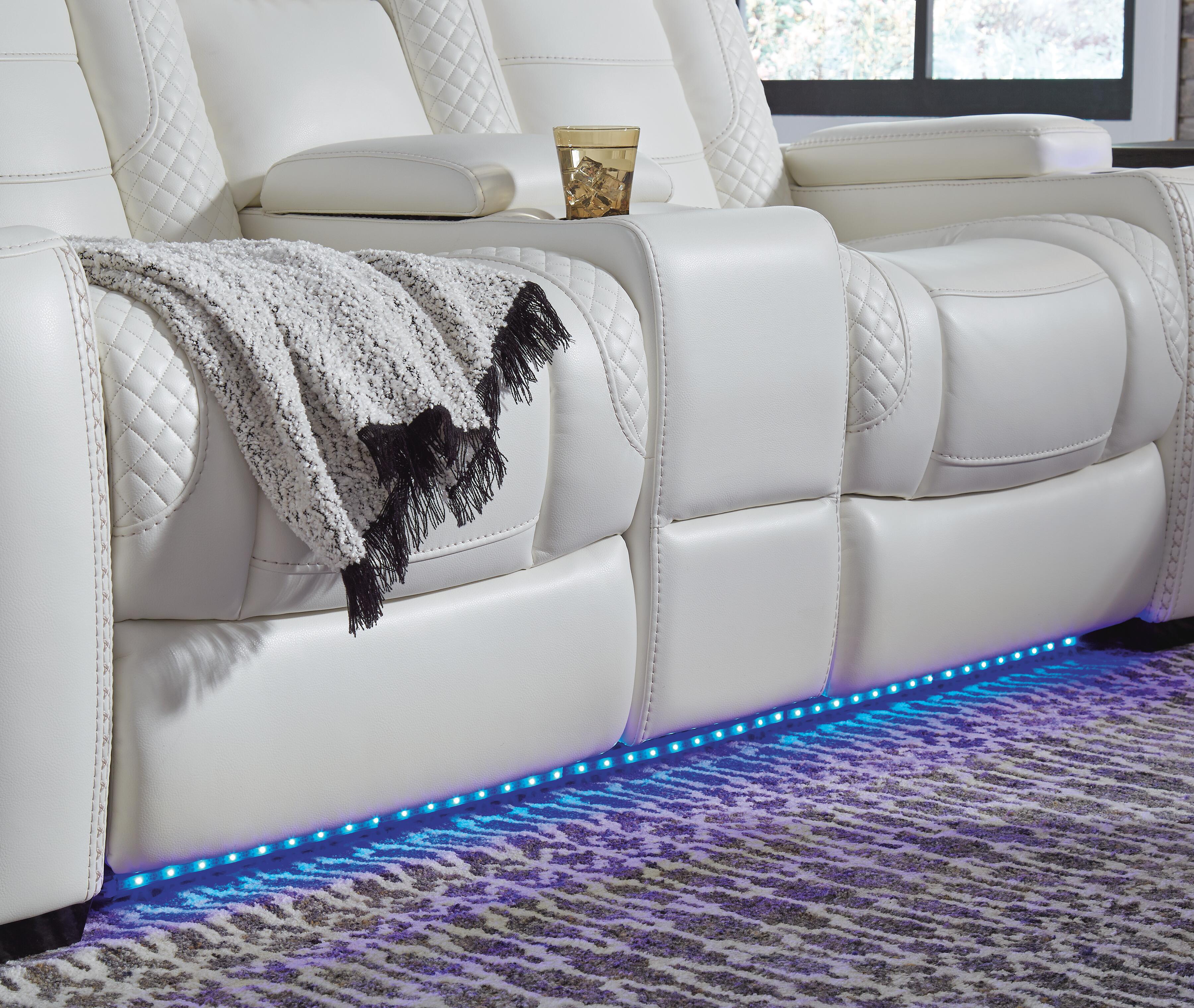 Party Time Power Reclining Loveseat with Console - image 17