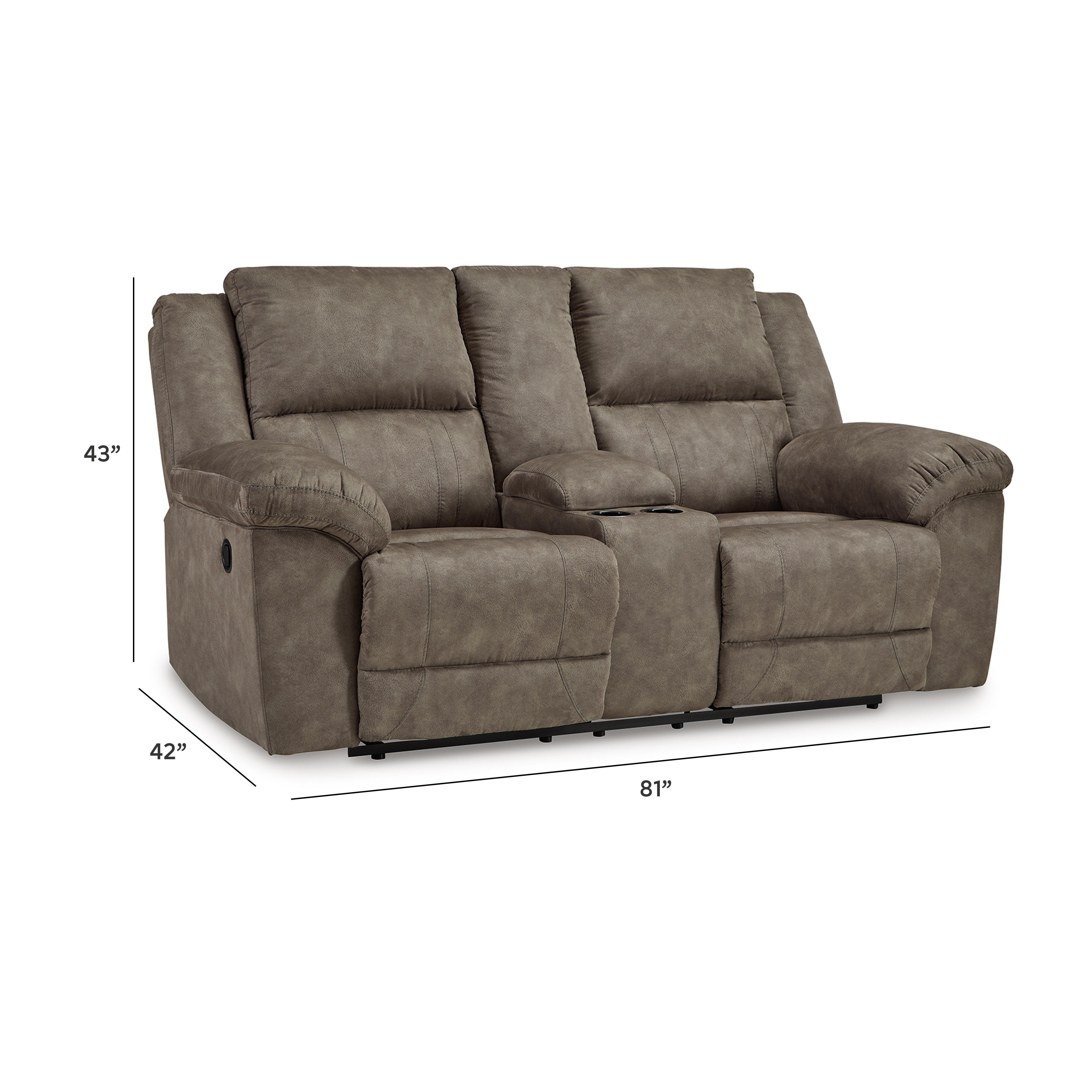 Laresview Reclining Loveseat with Console, , large