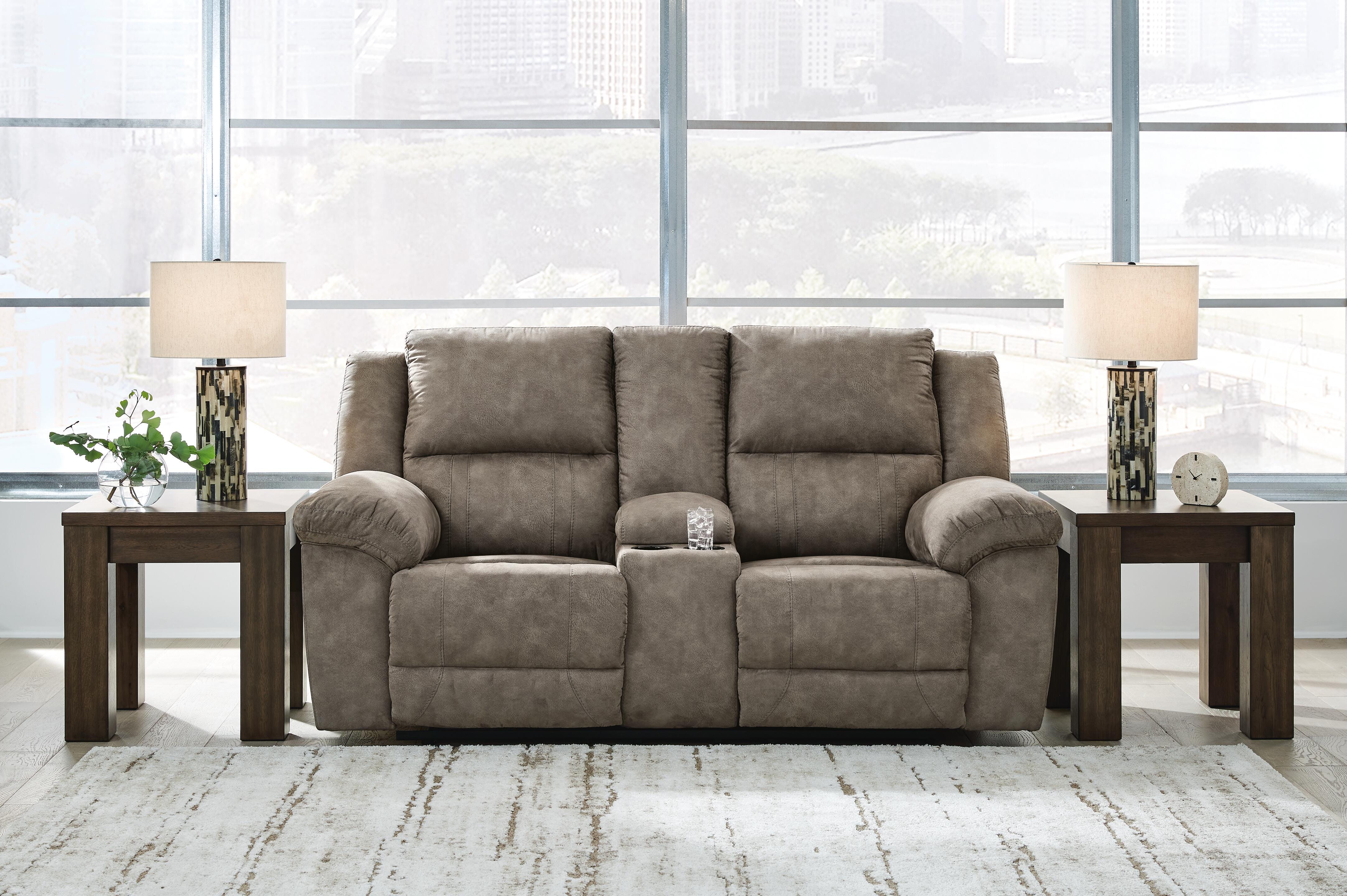 Laresview Reclining Loveseat with Console - image 1