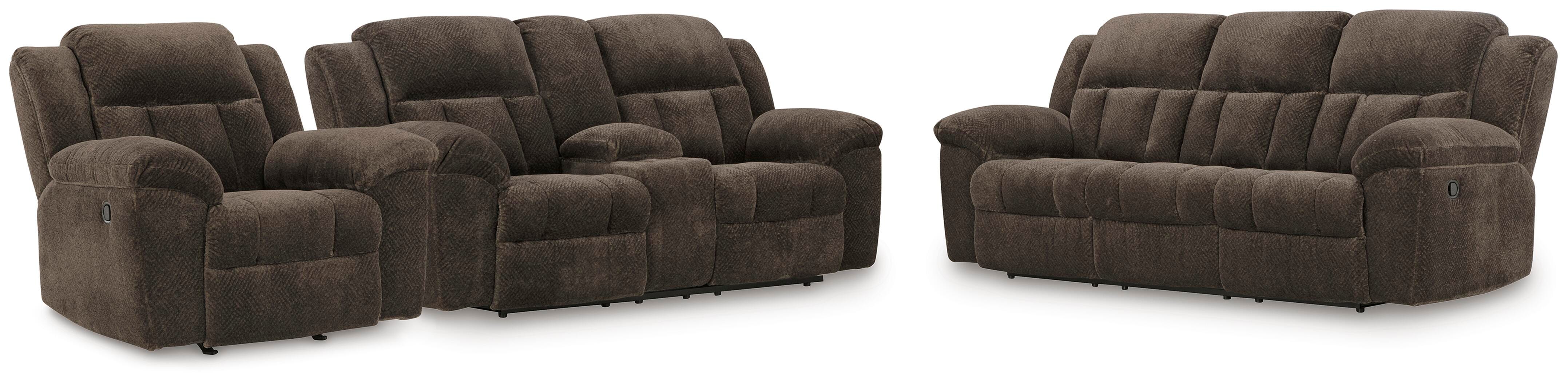 Frohn Reclining Sofa, Loveseat and Recliner - image 1