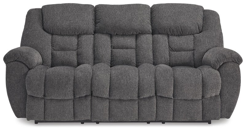 Foreside Next-Gen Nuvella™ Performance Fabric Manual Reclining Sofa, Charcoal