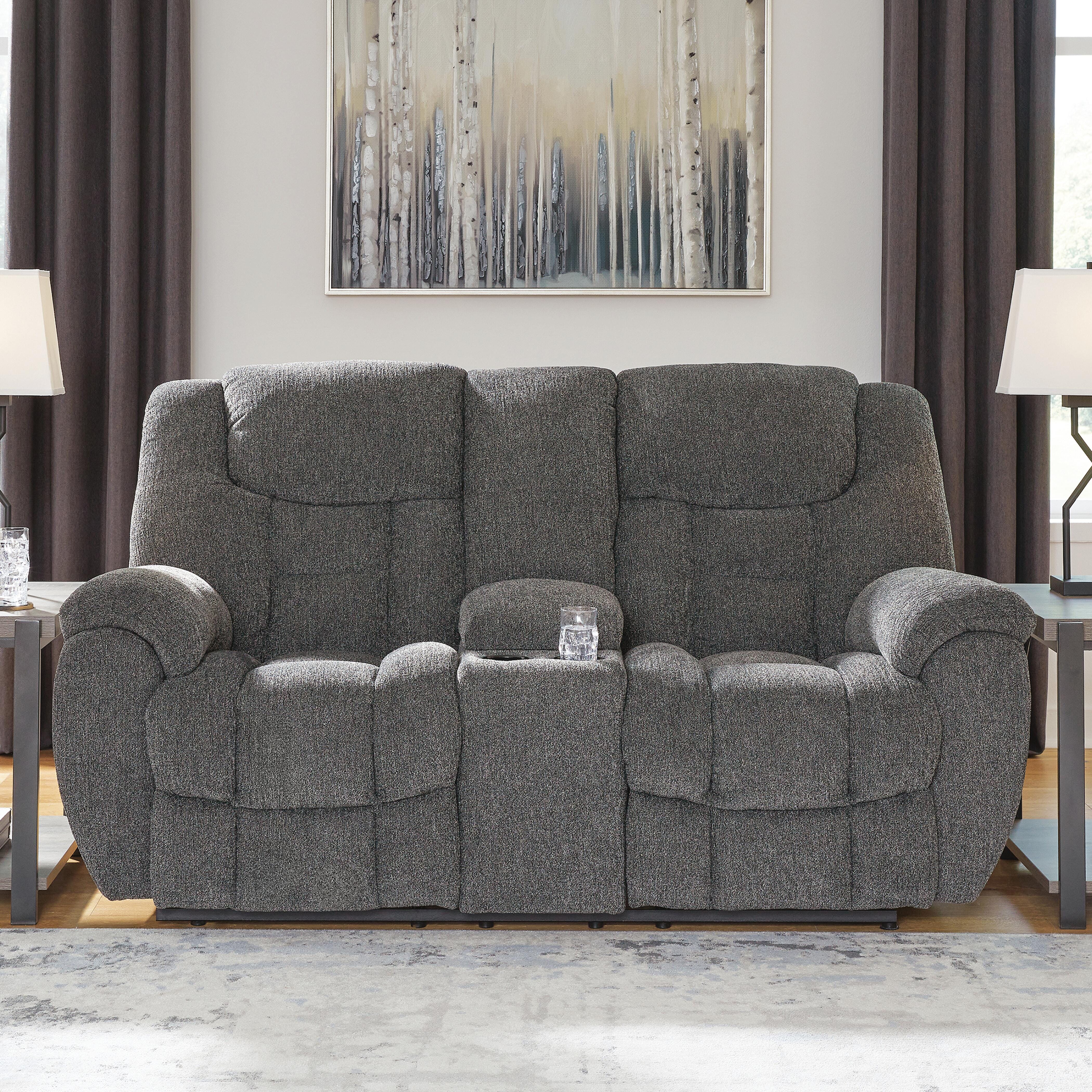 Foreside Reclining Loveseat with Console, , large