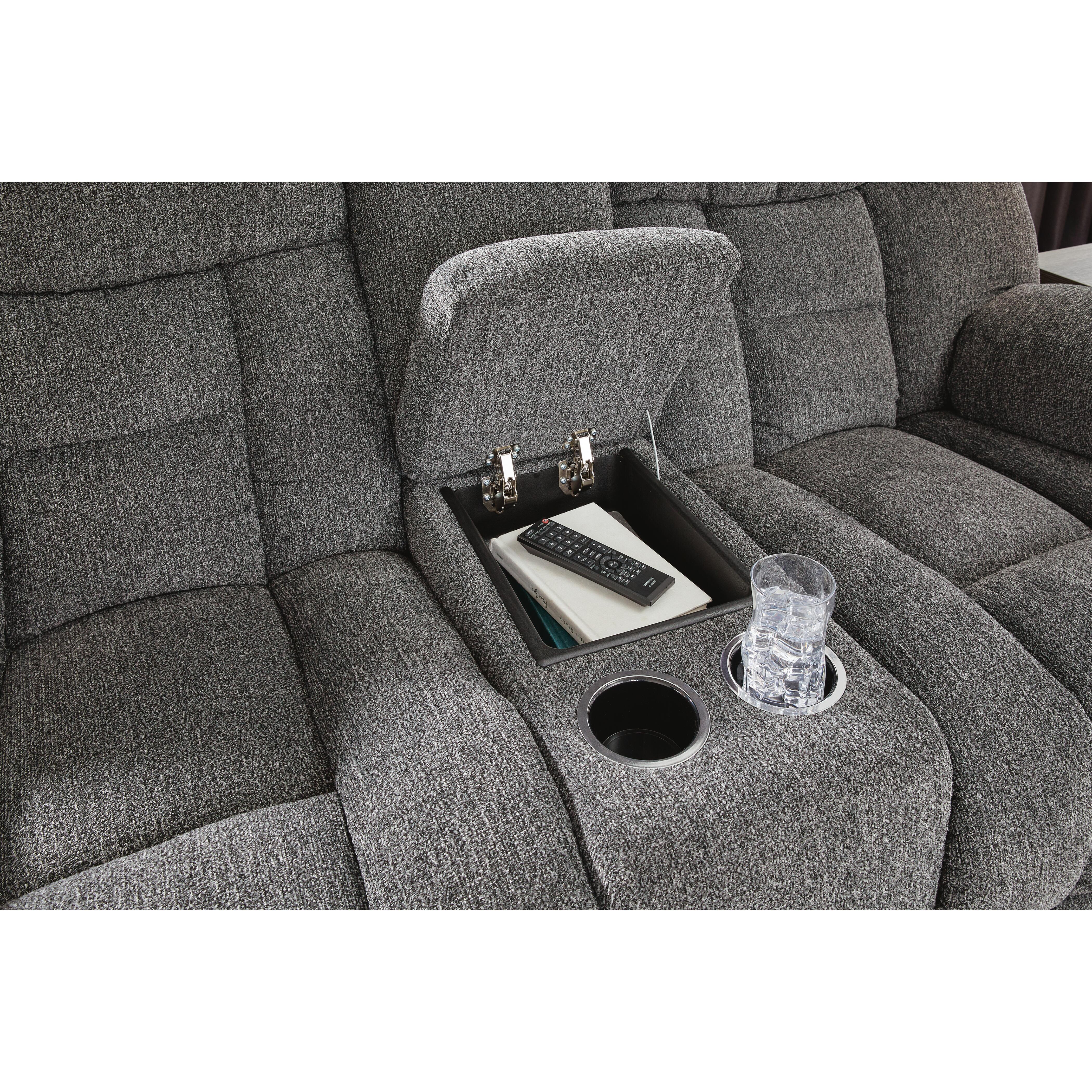 Foreside Reclining Loveseat with Console, , large