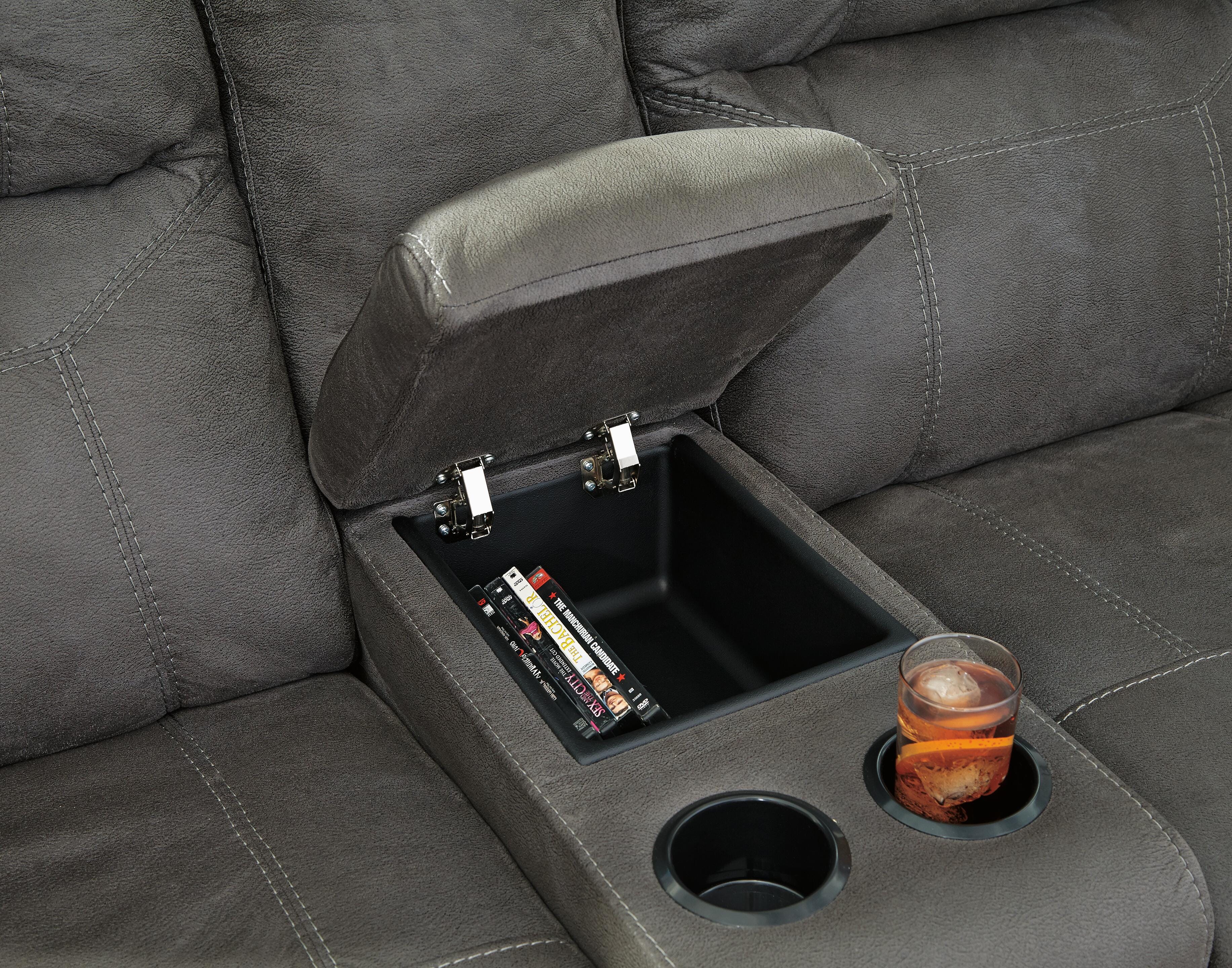 Austere Reclining Loveseat with Console - image 4