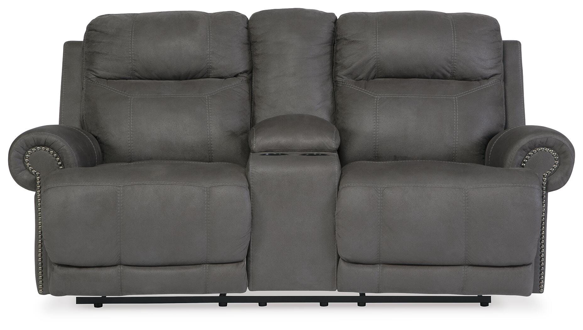 Austere Reclining Loveseat with Console - image 2