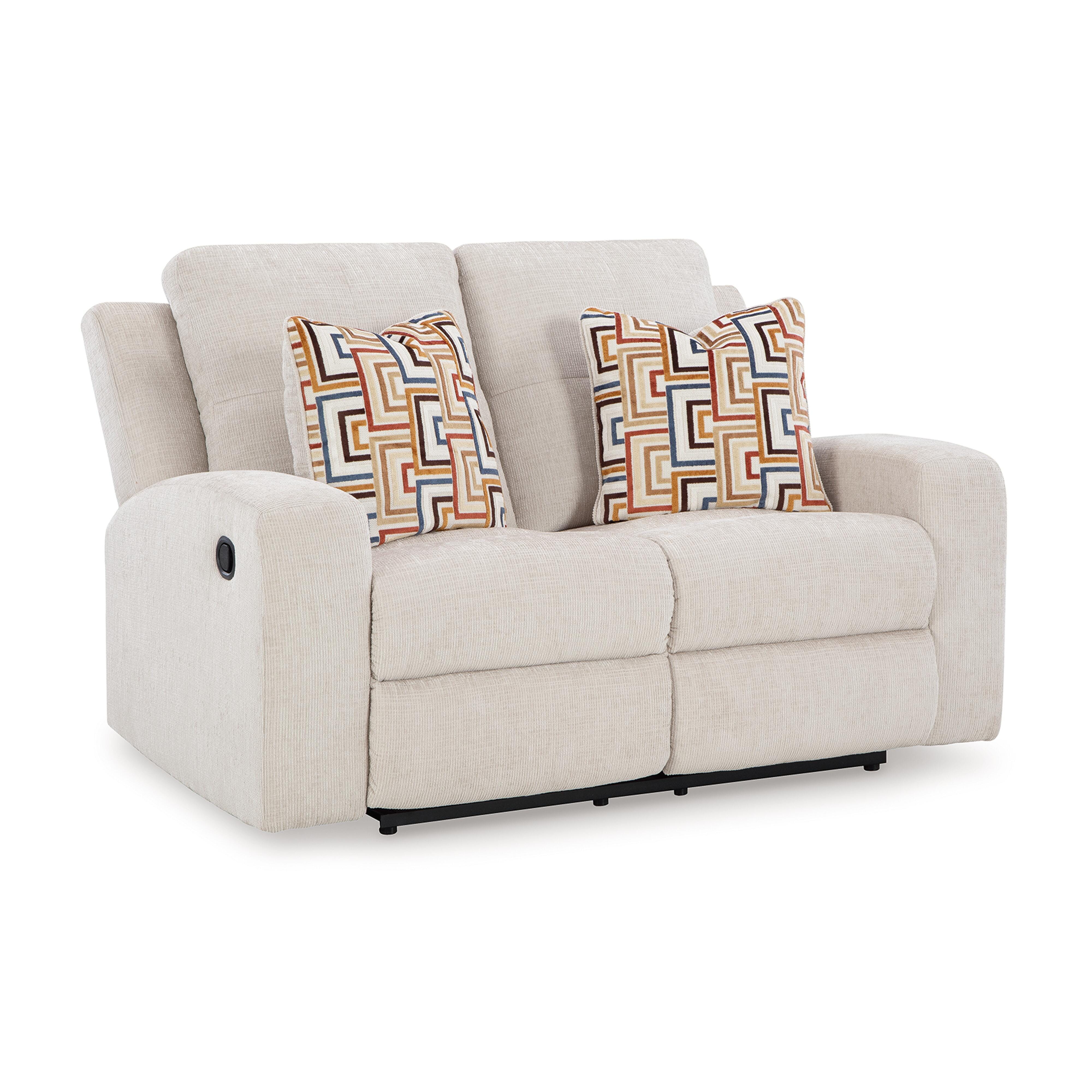Danum Reclining Loveseat, Stone, large