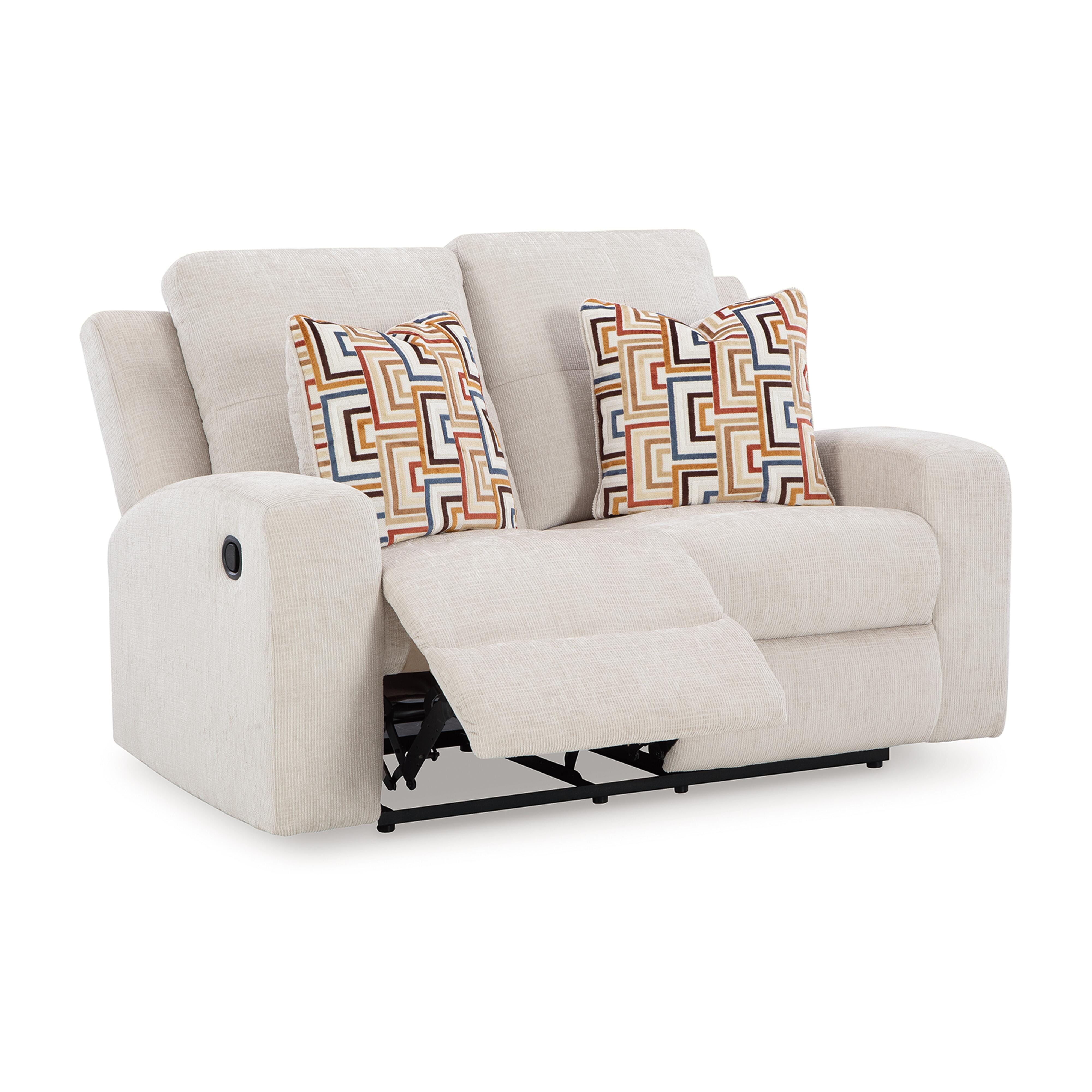 Danum Reclining Loveseat, Stone, large