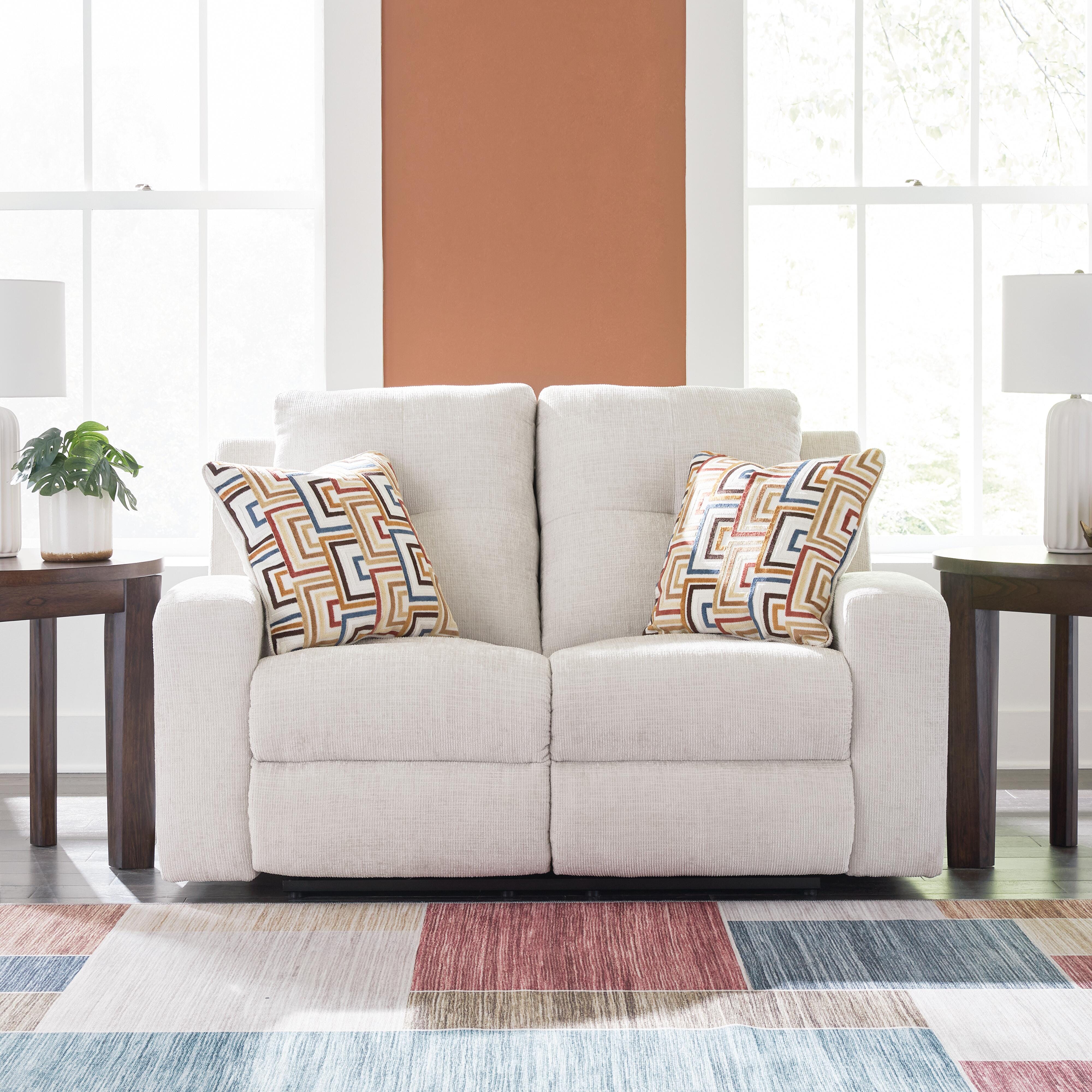 Danum Reclining Loveseat, Stone, large