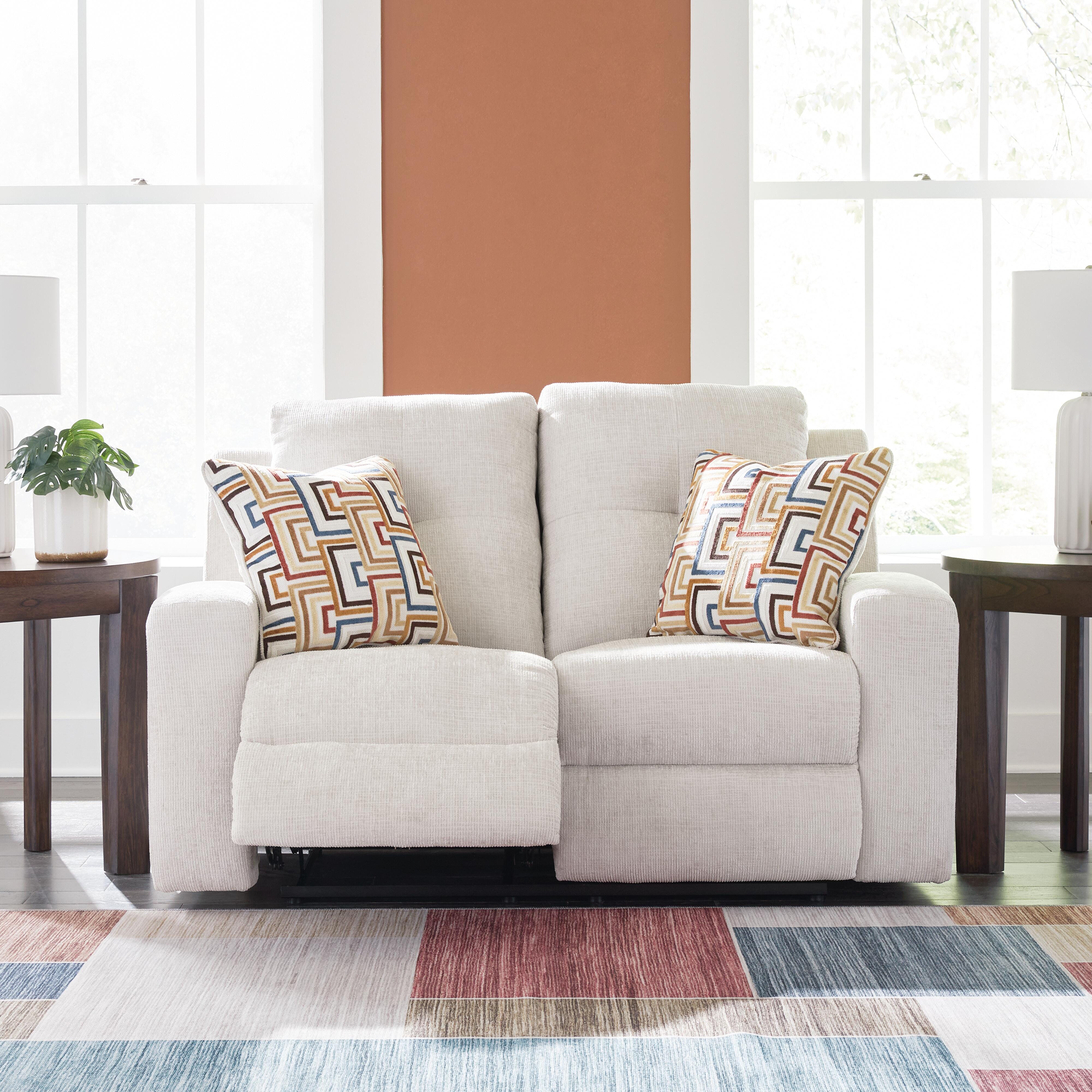 Danum Reclining Loveseat, Stone, large