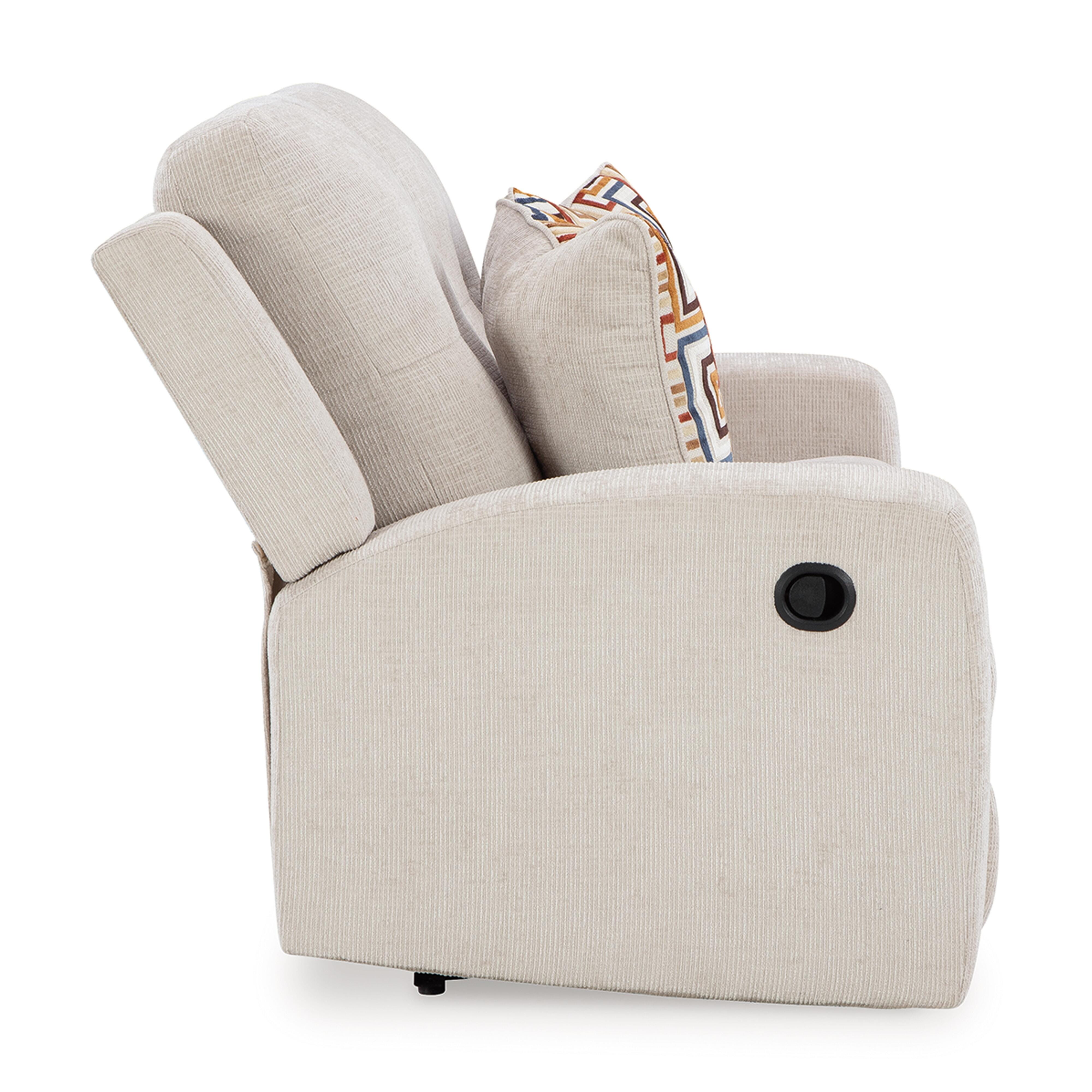 Danum Reclining Loveseat, Stone, large