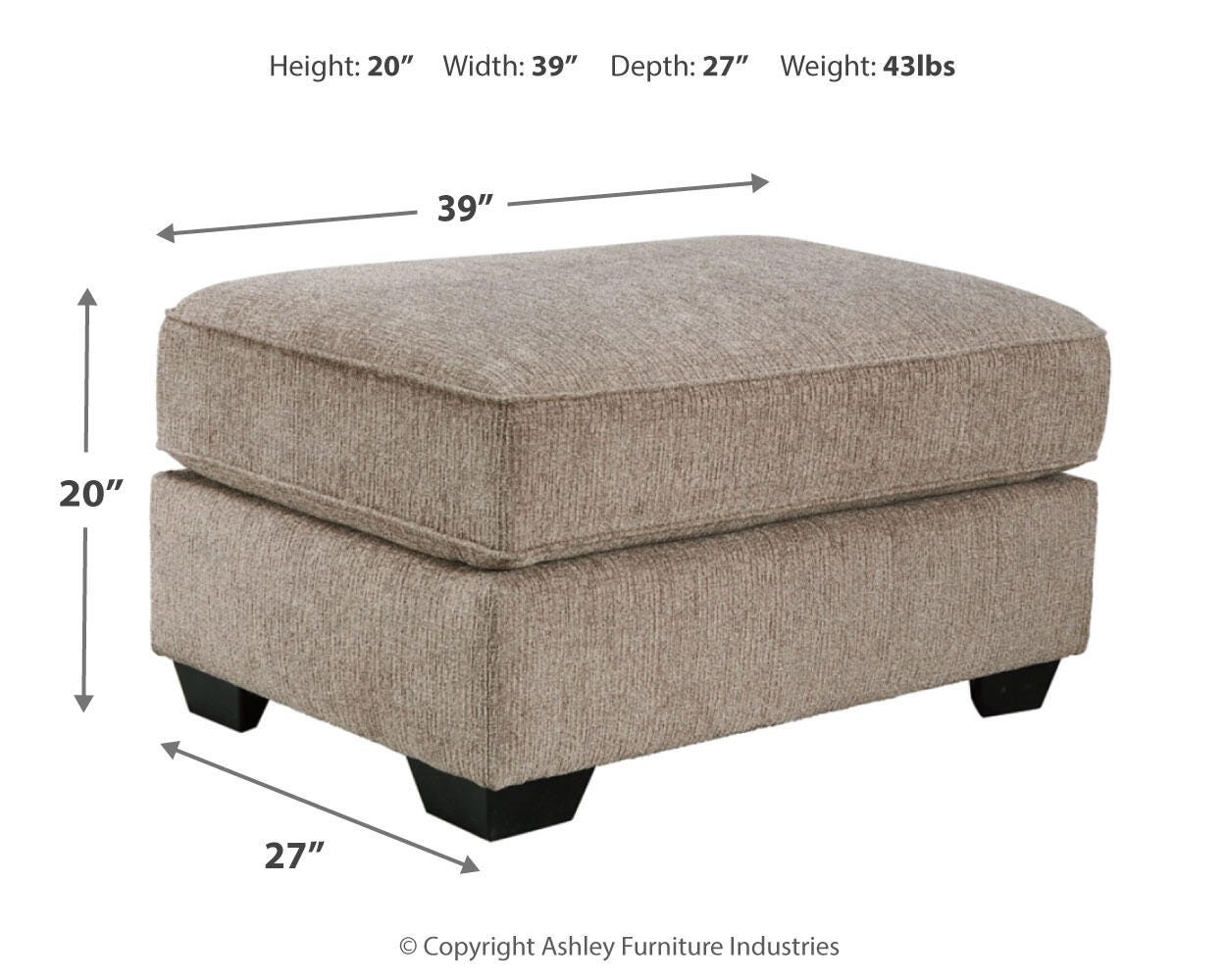 Pantomine 5-Piece Sectional and Ottoman - image 5