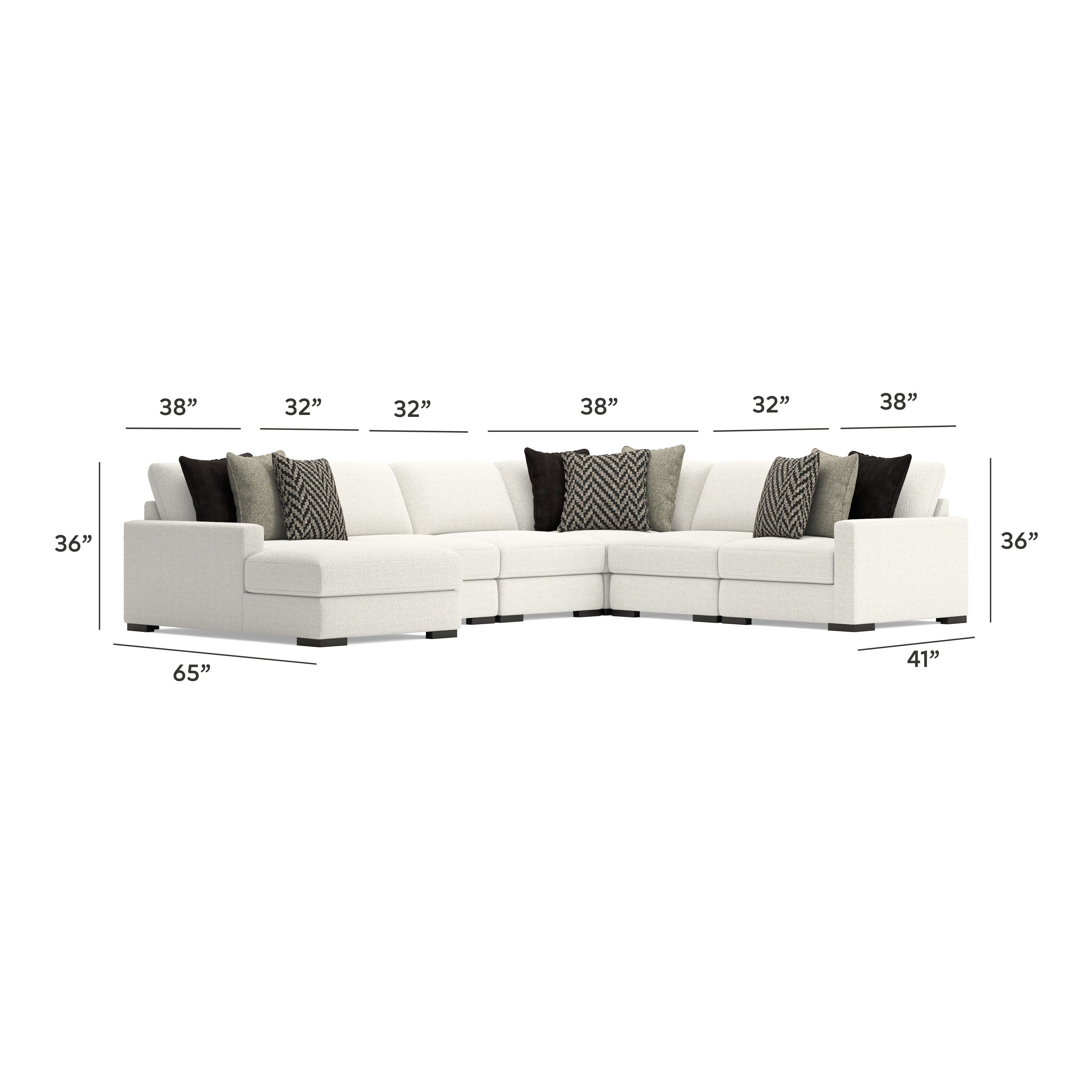 Seccional Elissa Court de 6 piezas con chaise longue - image 7