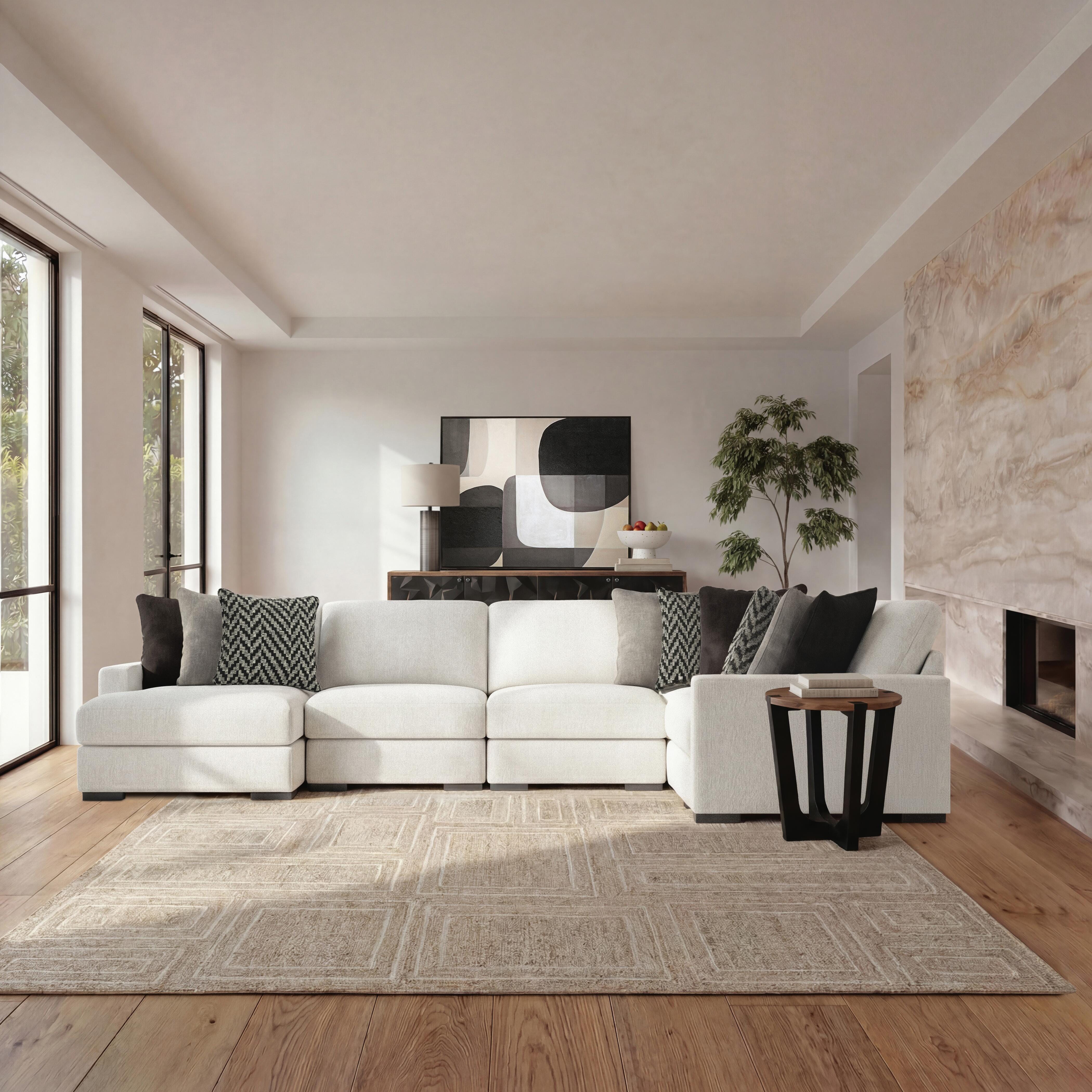 Seccional Elissa Court de 6 piezas con chaise longue - image 2