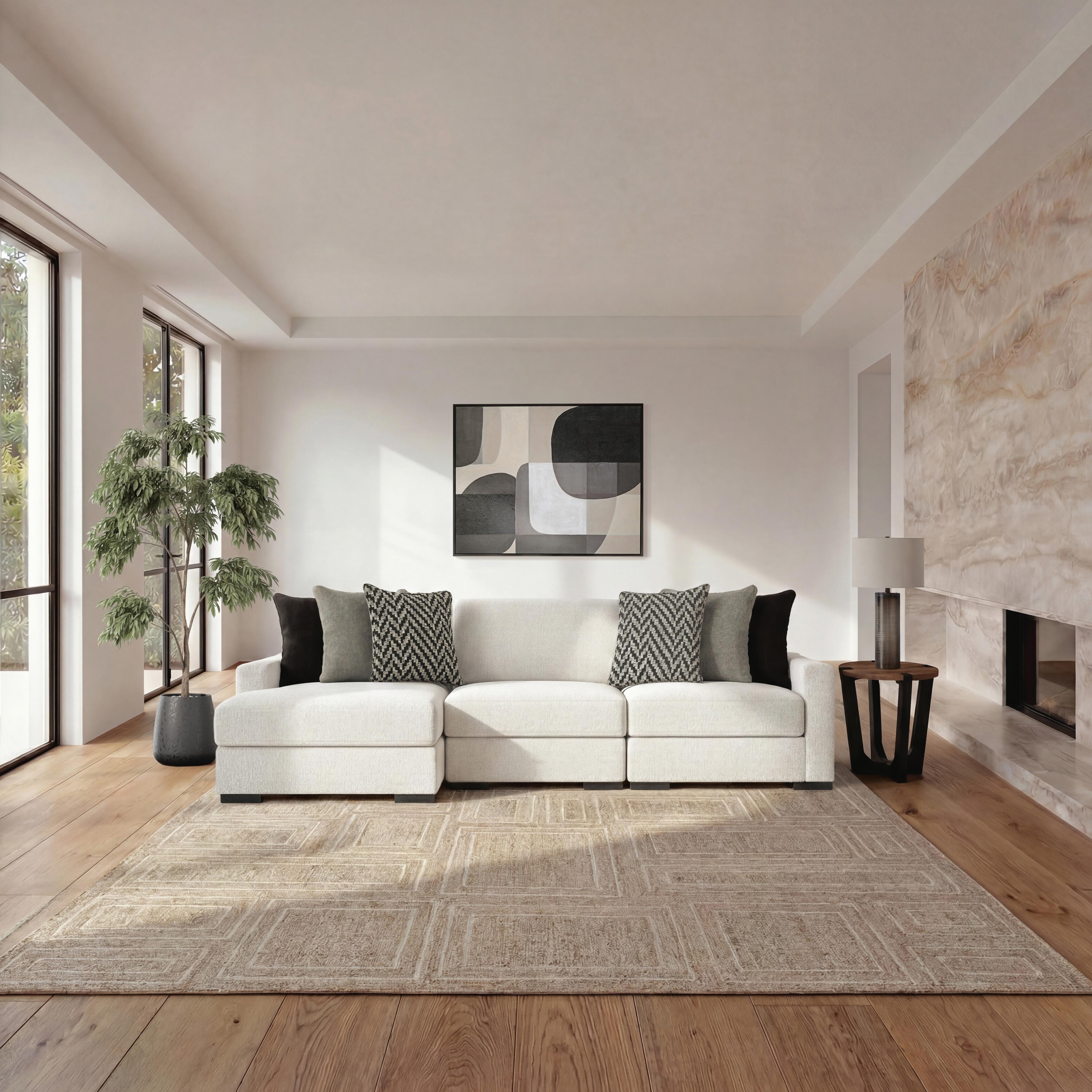 Sofá seccional de 3 piezas con chaise longue Elissa Court - image 2