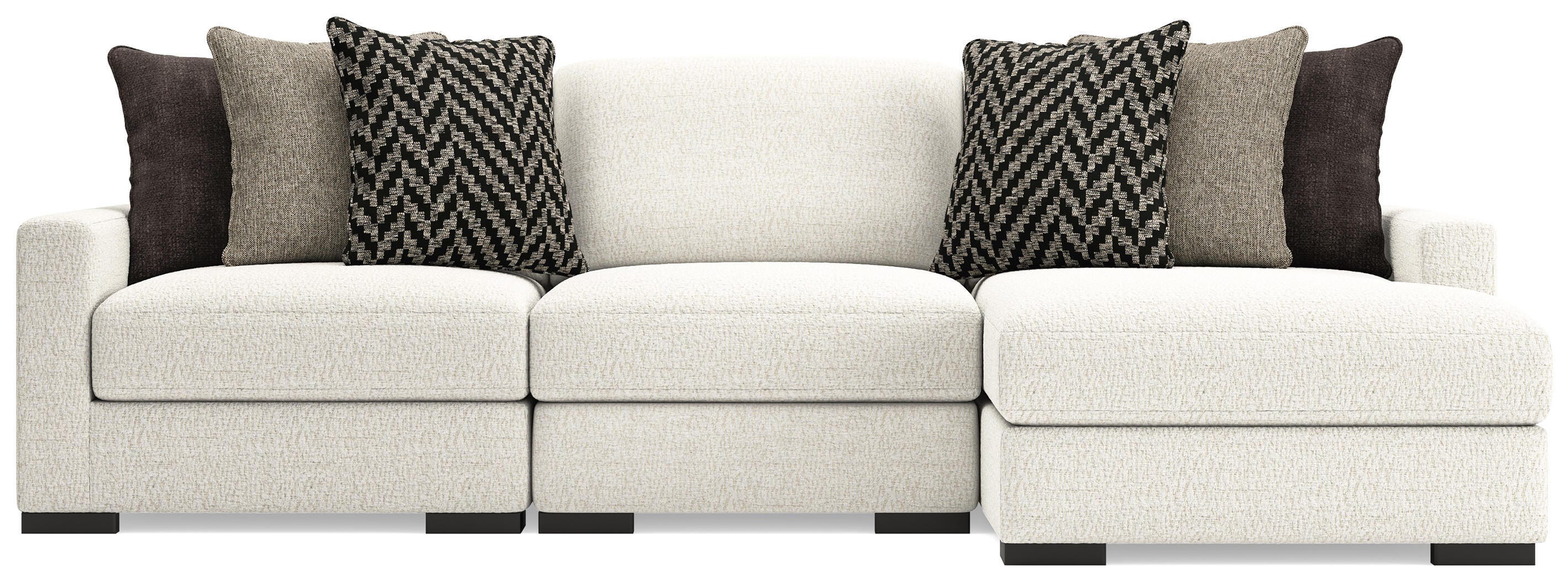 Elissa Court 3-Piece Next-Gen Nuvella™ Performance Fabric Modular Sofa Chaise
