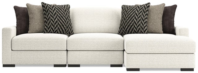 Elissa Court 3-Piece Next-Gen Nuvella™ Performance Fabric Modular Sofa Chaise