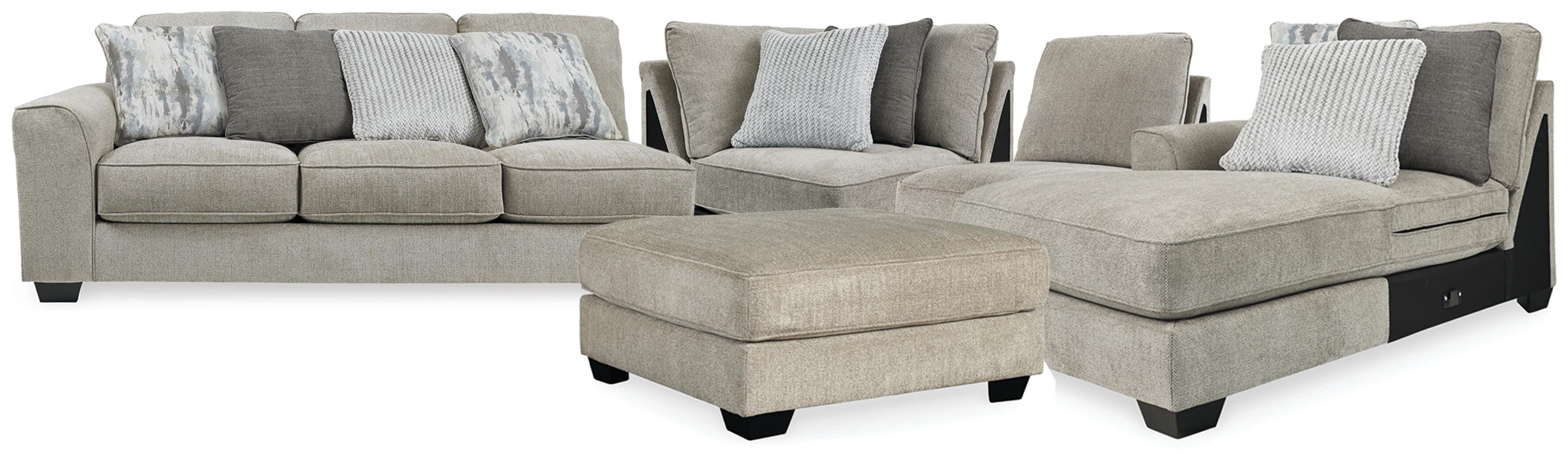 Ardsley 4-Piece Sectional and Oversized Accent Ottoman - image 1