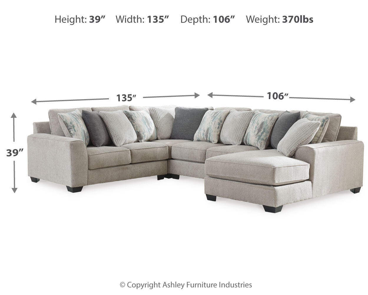 Ardsley 4-Piece Sectional with Chaise - image 3