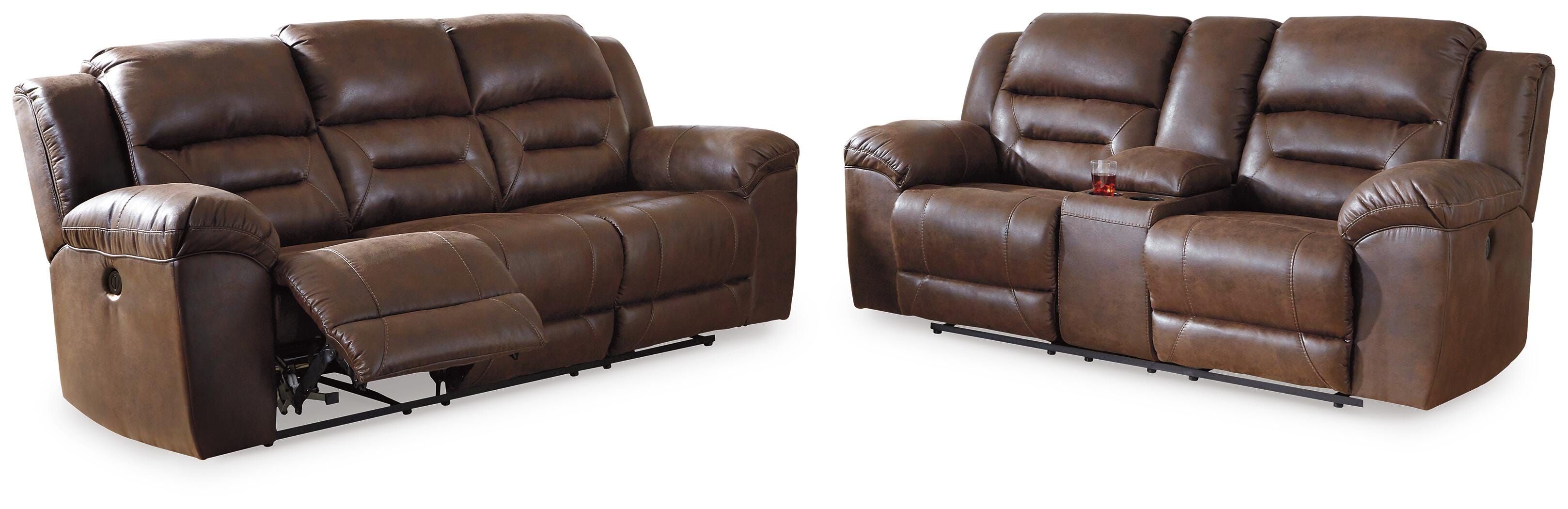 Stoneland Sofa and Loveseat, Chocolate, large