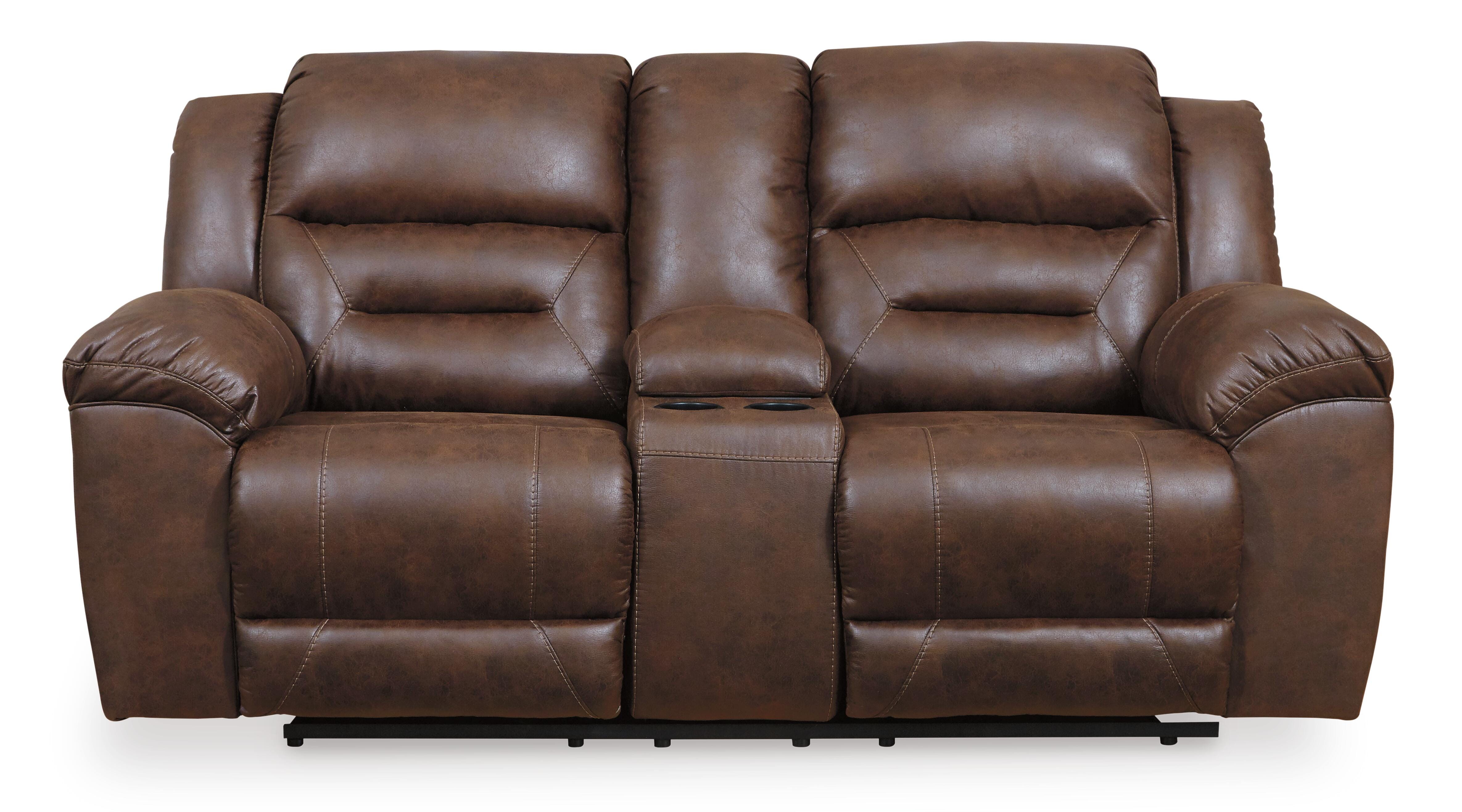 Stoneland Reclining Loveseat with Console - image 1