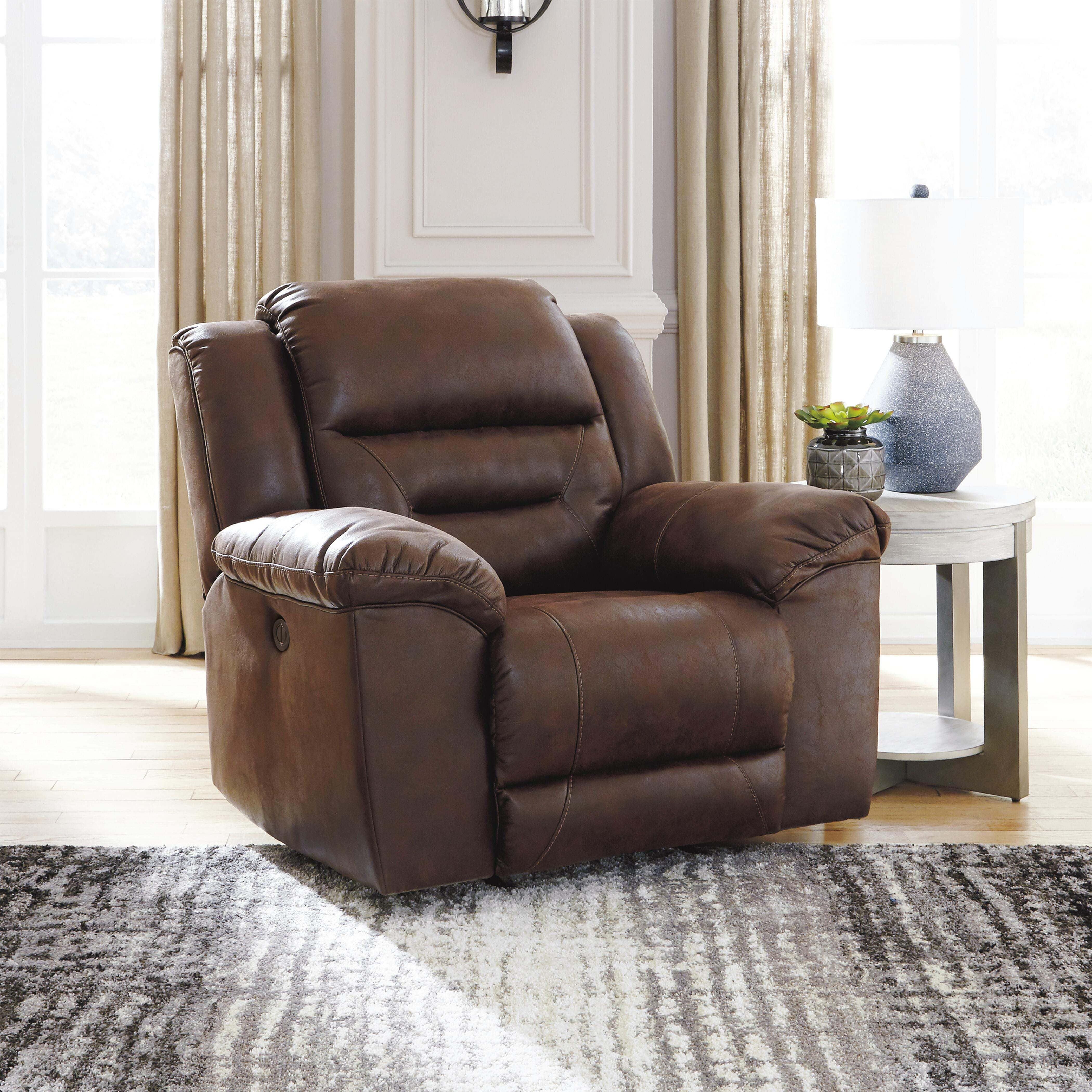 Stoneland Power Recliner, Chocolate, large