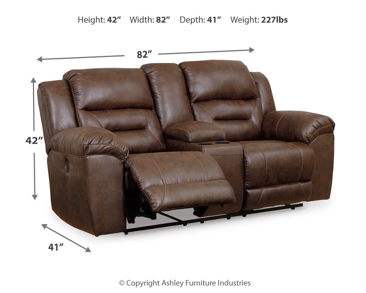 Stoneland Power Reclining Loveseat with Console - image 4