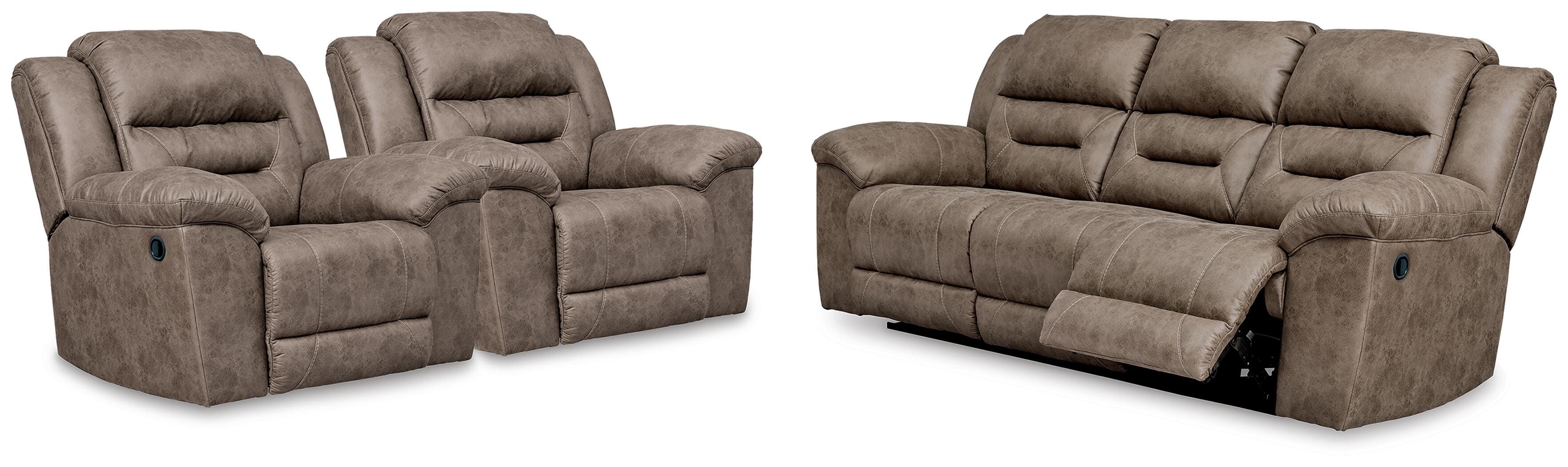 Stoneland Reclining Sofa and 2 Recliners - image 1