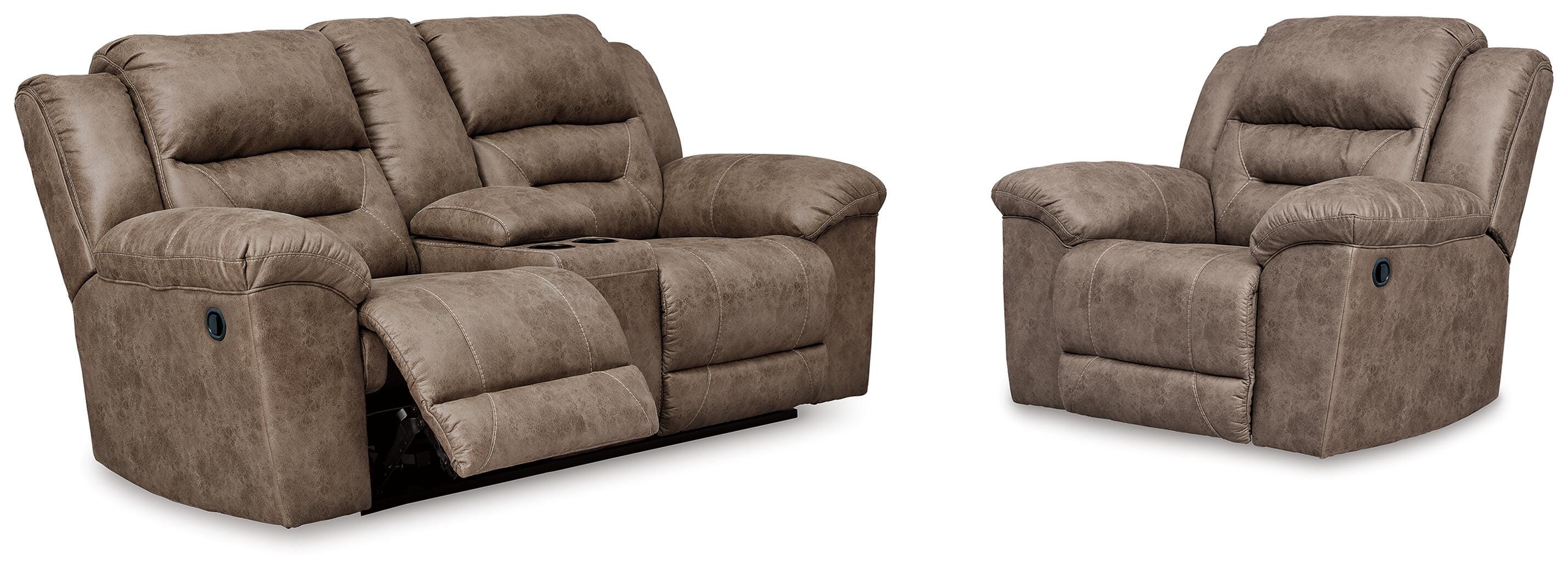 Stoneland Reclining Loveseat and Recliner - image 1