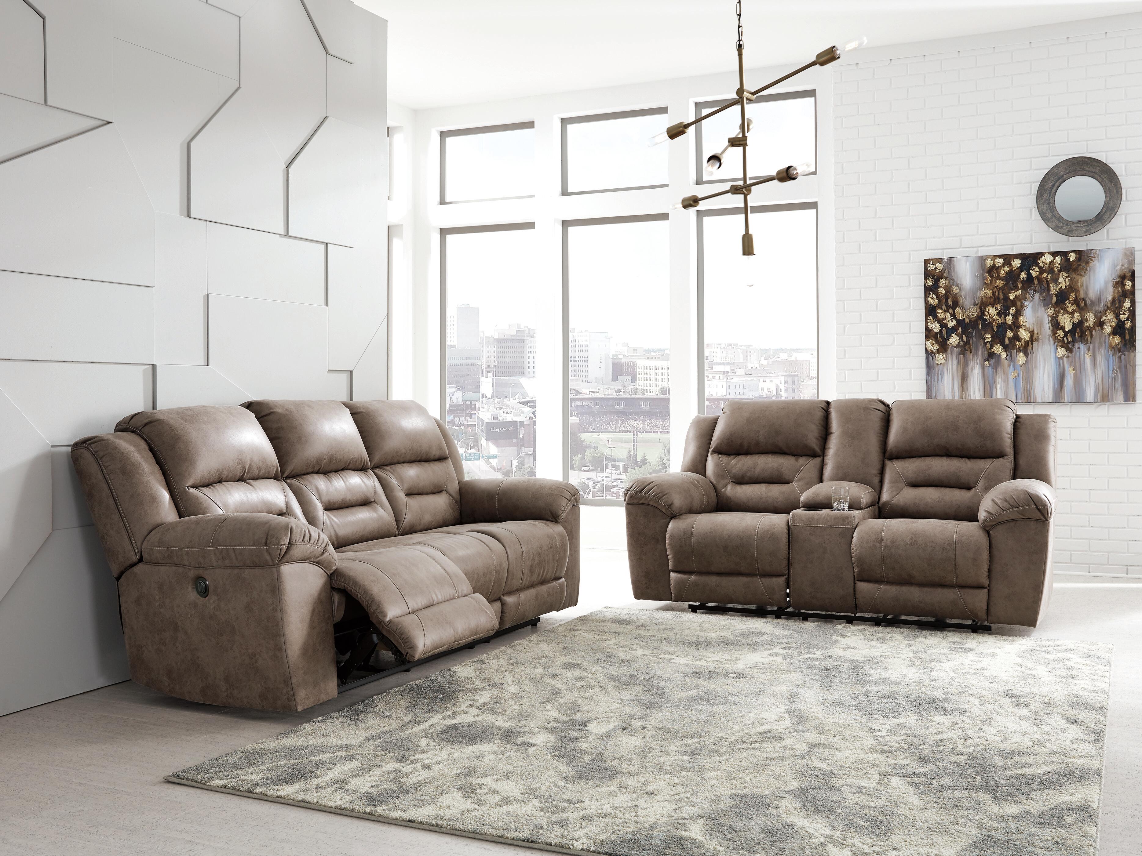 Stoneland Manual Reclining Sofa and Loveseat Set | Ashley