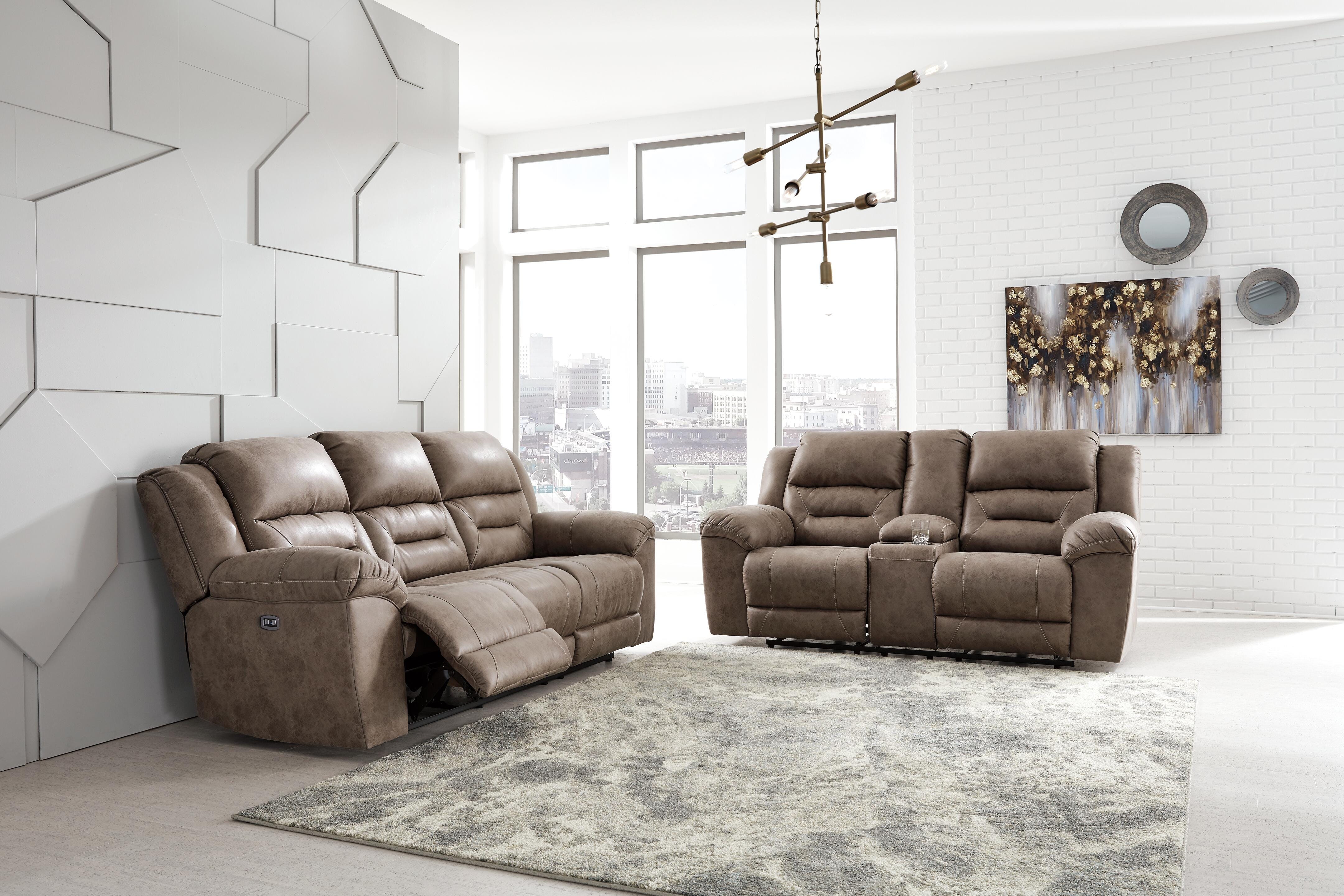 Stoneland Power Reclining Sofa and Loveseat Set | Ashley