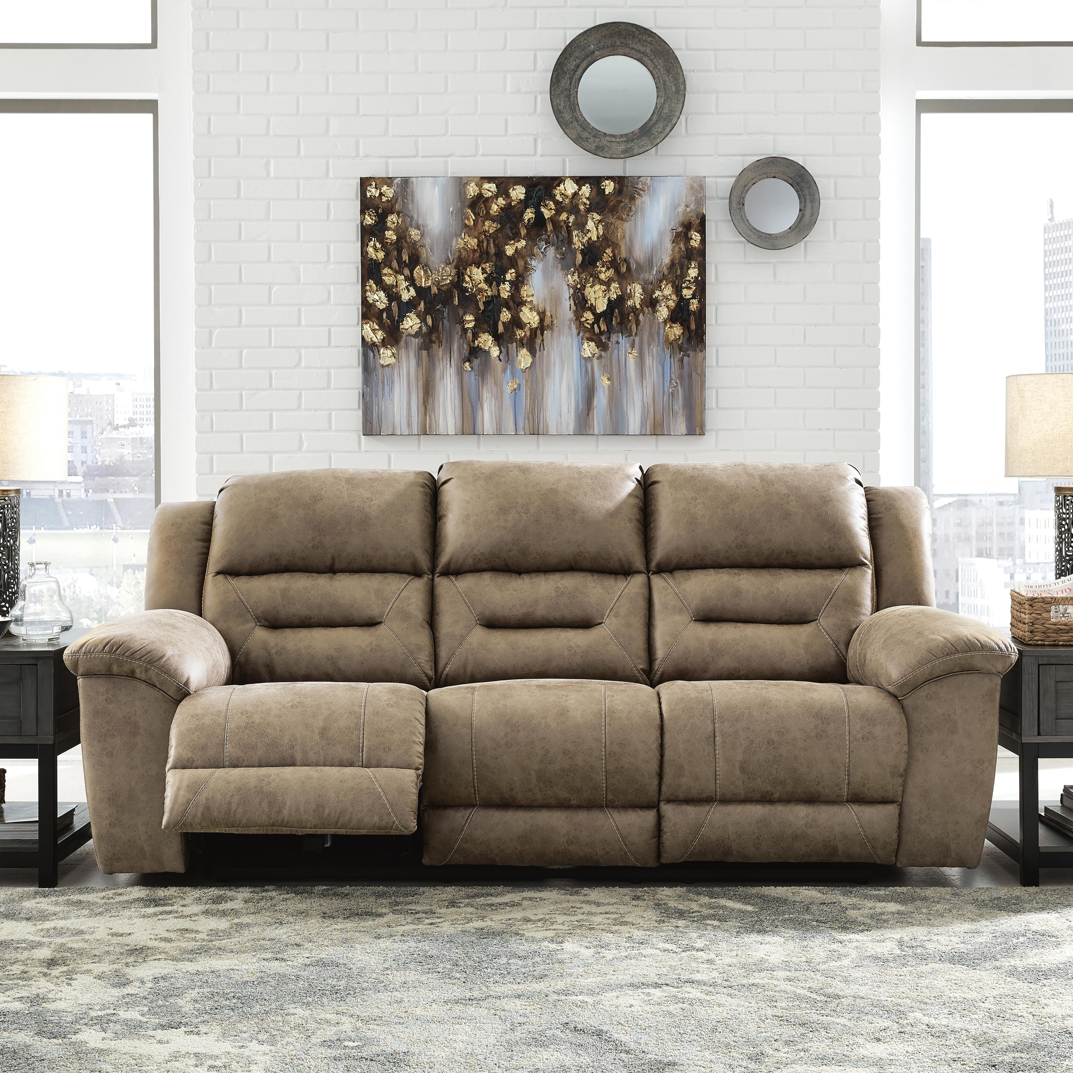【良品】Ashley Furniture ストーンランド リクライニングソファM Stoneland Manual Reclining Sofa | Ashley