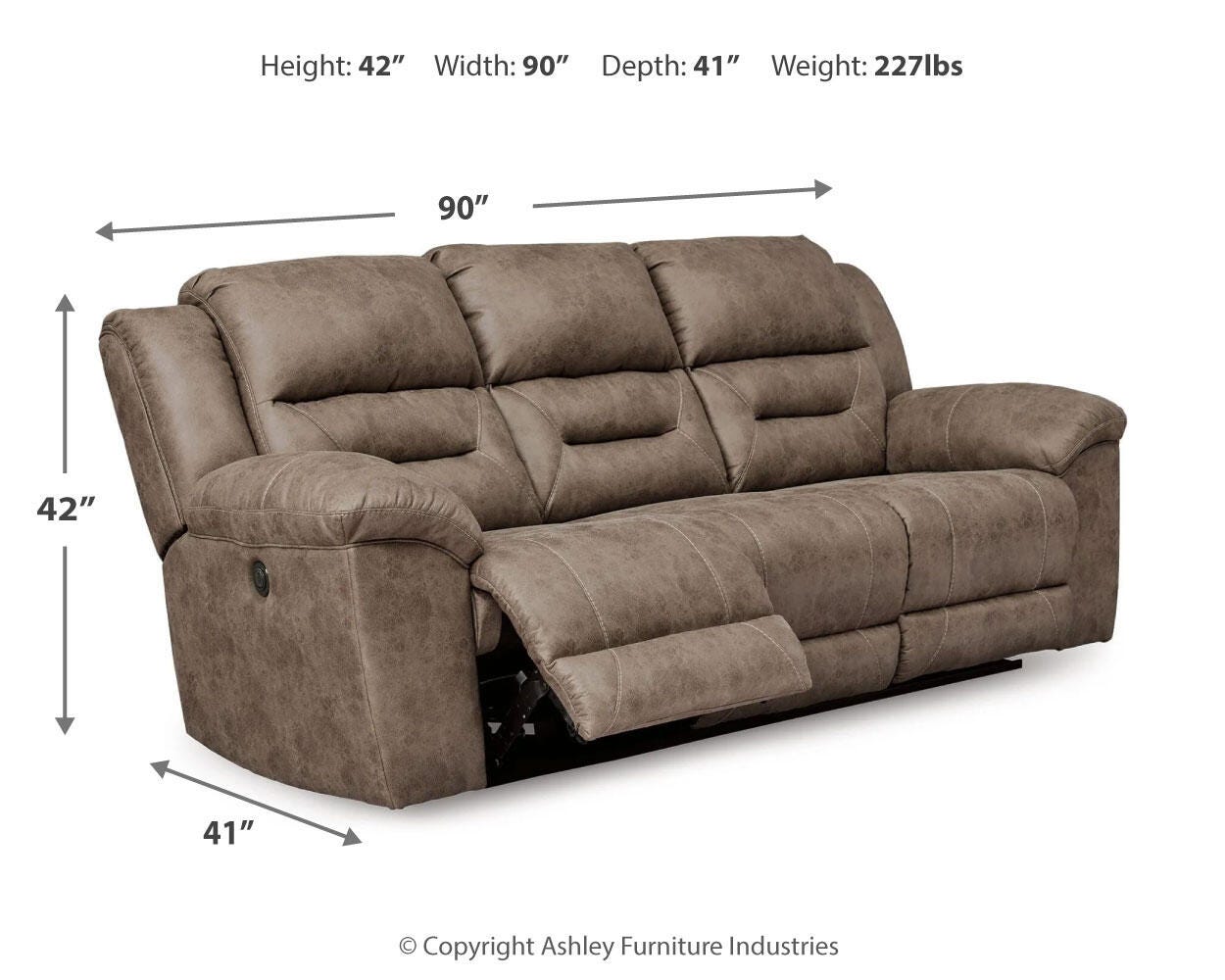 Stoneland Power Reclining Sofa, Loveseat and Recliner - image 12